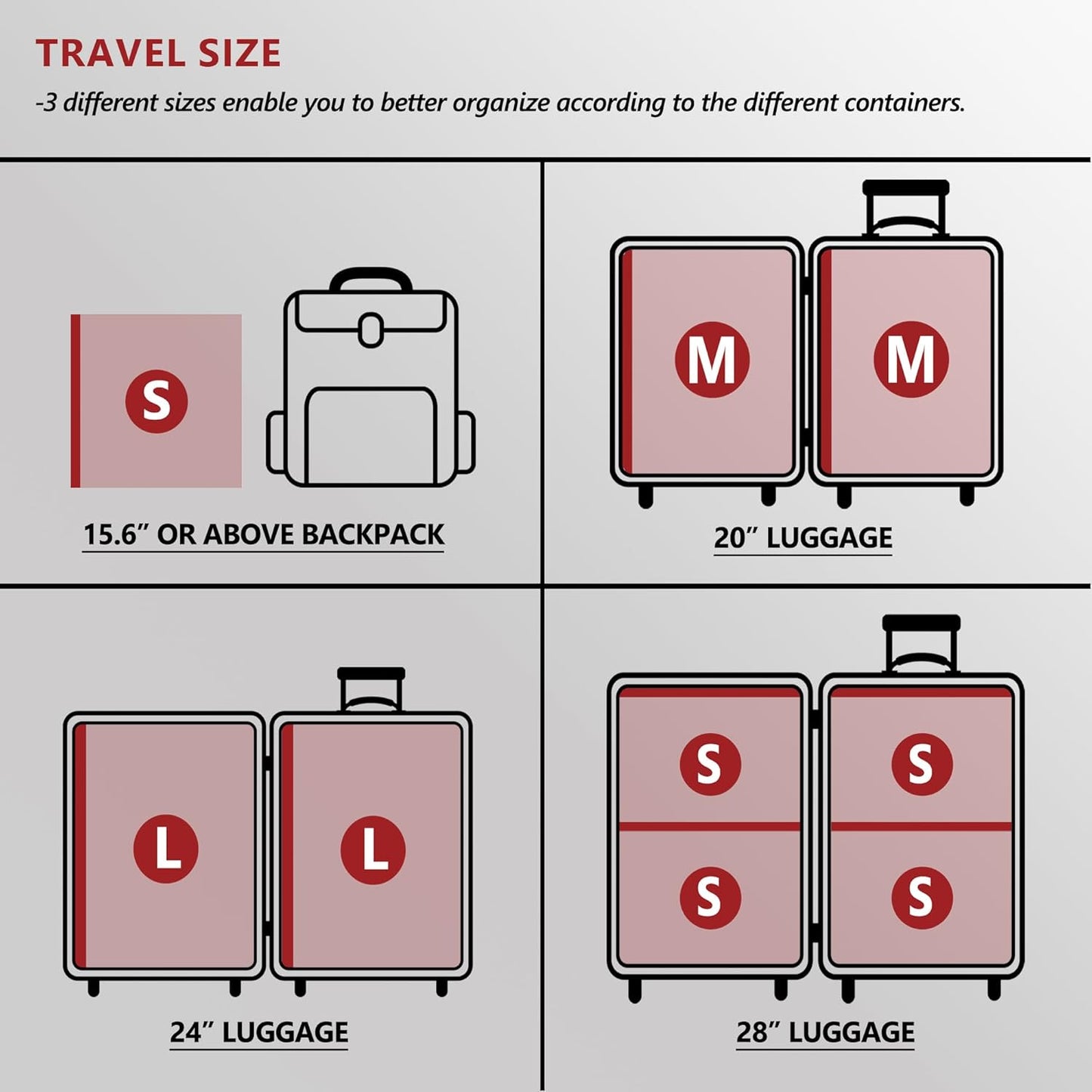 Travel Vacuum Bags for Clothing with Rechargeable Electric Pump, Compression Packing Cubes Organizer Storage for Luggage Suitcase, Space Saver Seal Bags for Vacation Cruise, 18 Combo
