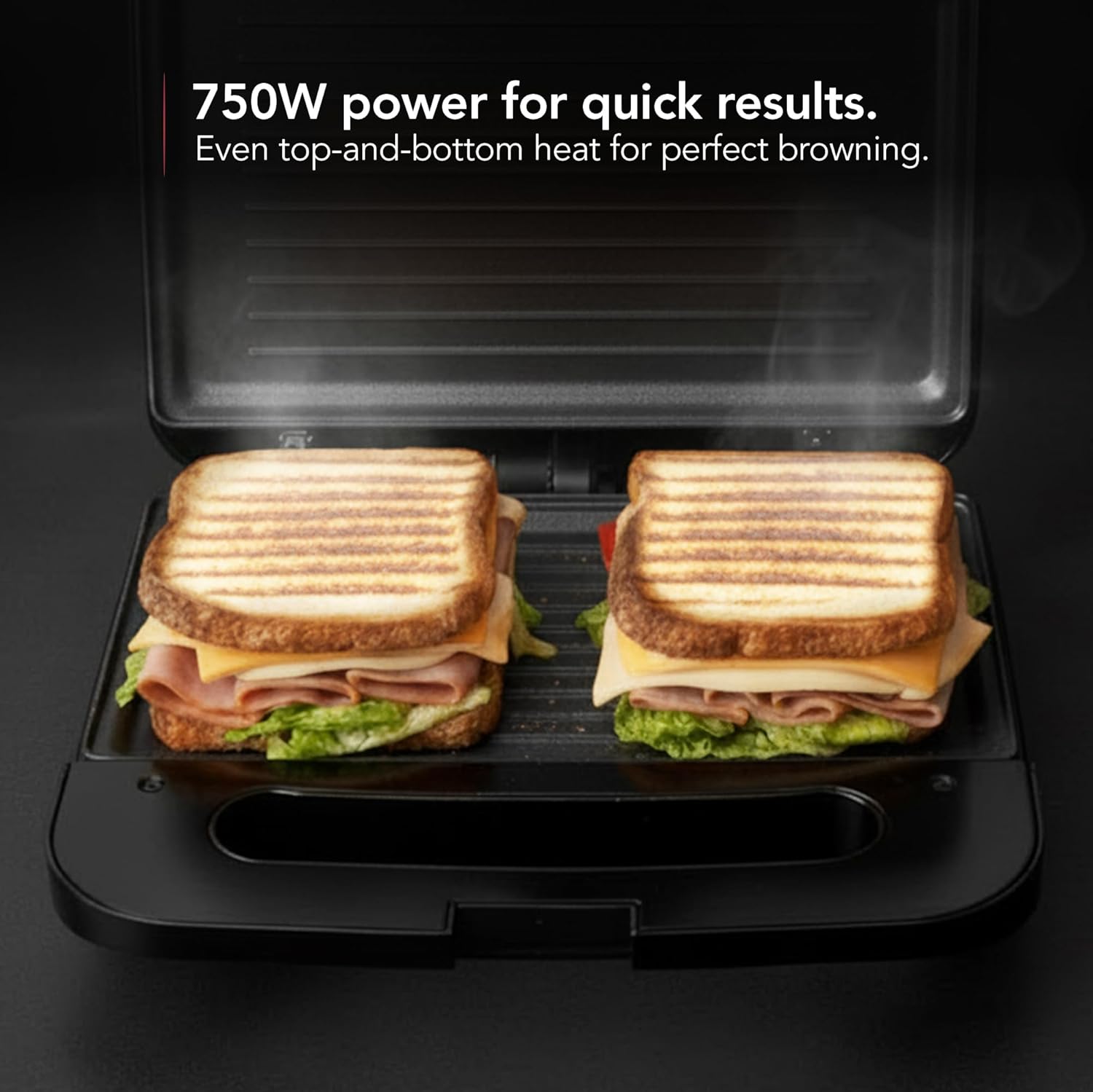 OVENTE Electric Panini Press Grill with Nonstick Plates, LED Indicator