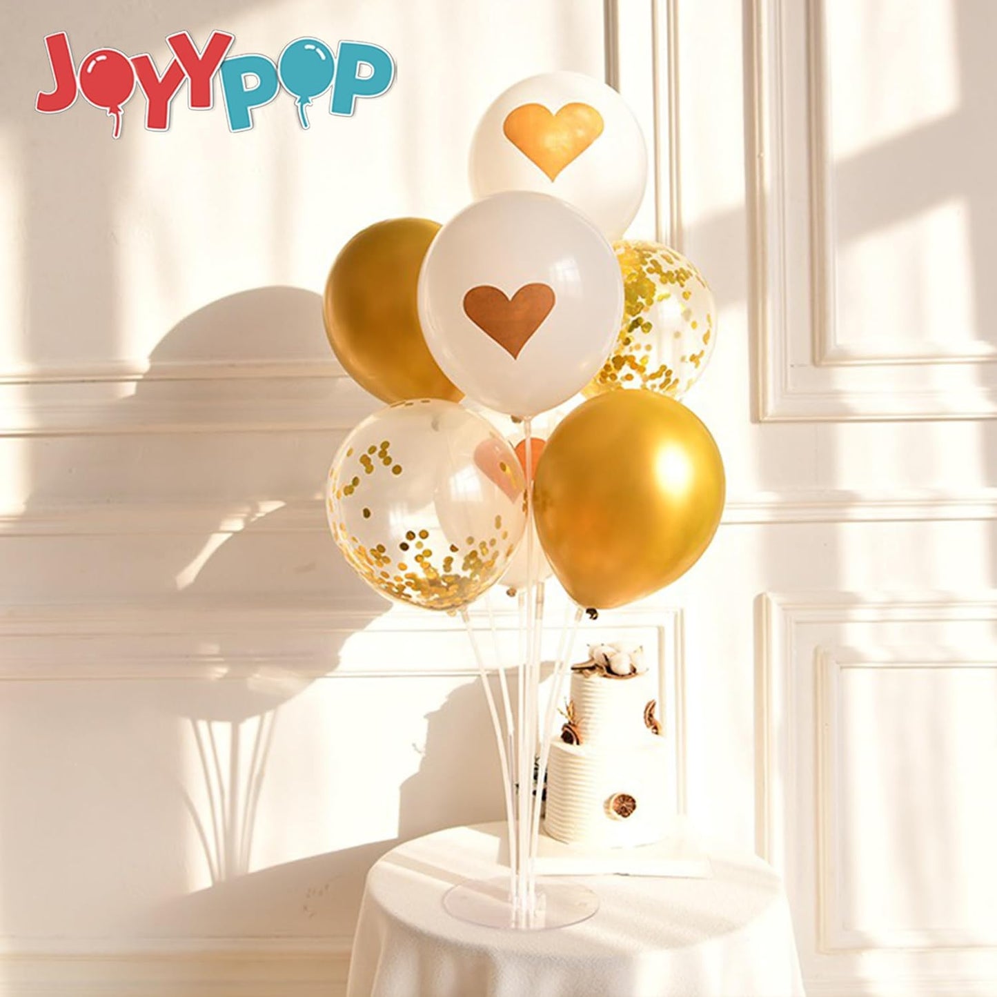 JOYYPOP 4 Sets Balloon Stand Kit For Table, Balloon Sticks with Base B
