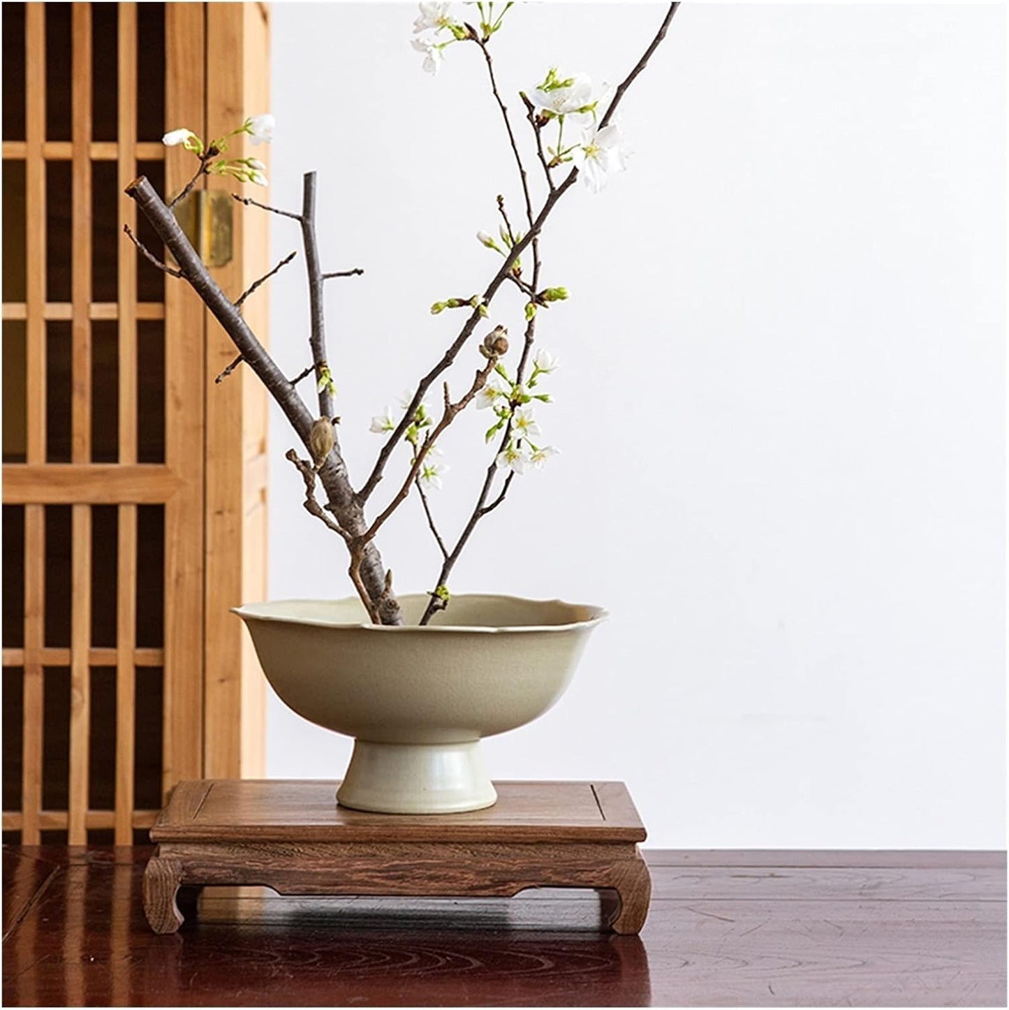 Vase Stand Indoor Wooden Vase Base Plant Stand For Indoor Outdoor Plants Flower Holder For Home Decor Wooden Bonsai Base Buddha Statue Decoration 2.5 Inch High Bonsai Display ?Base (Color : B) (A