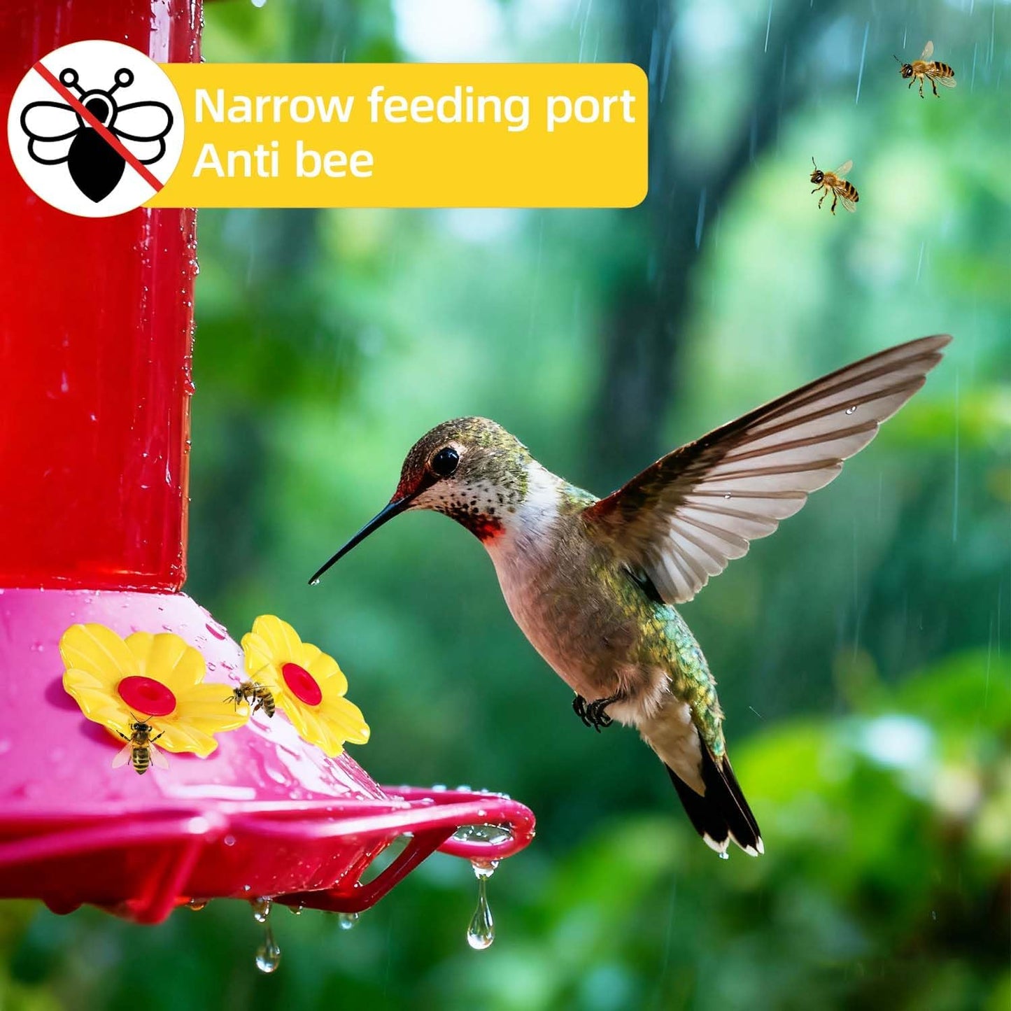 20 Pieces Hummingbird Feeder Replacement Flowers Plastic Hummingbird F