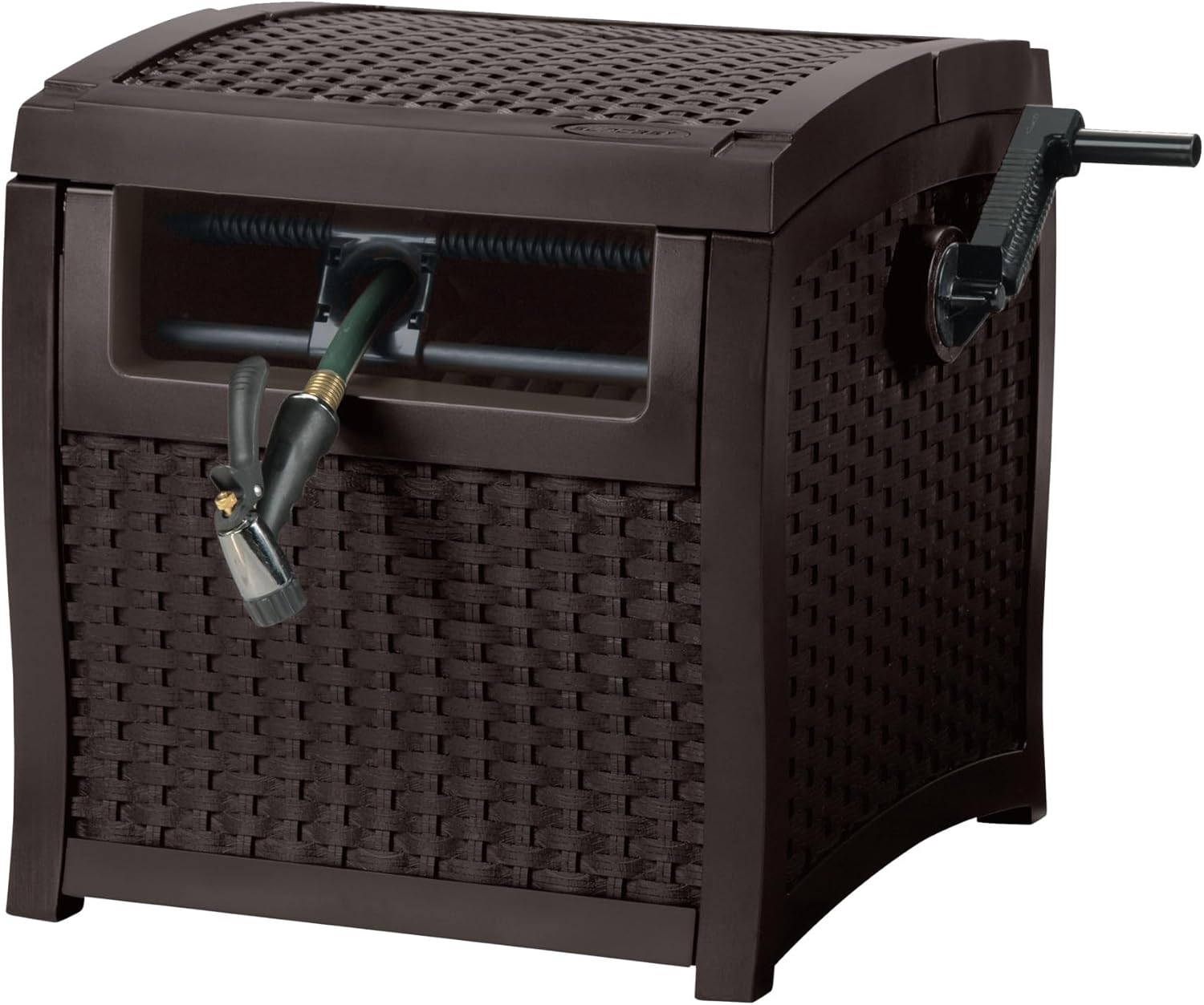 Suncast Hose Reel with Smart Trak Hose Guide, Water-Tight Connection, 