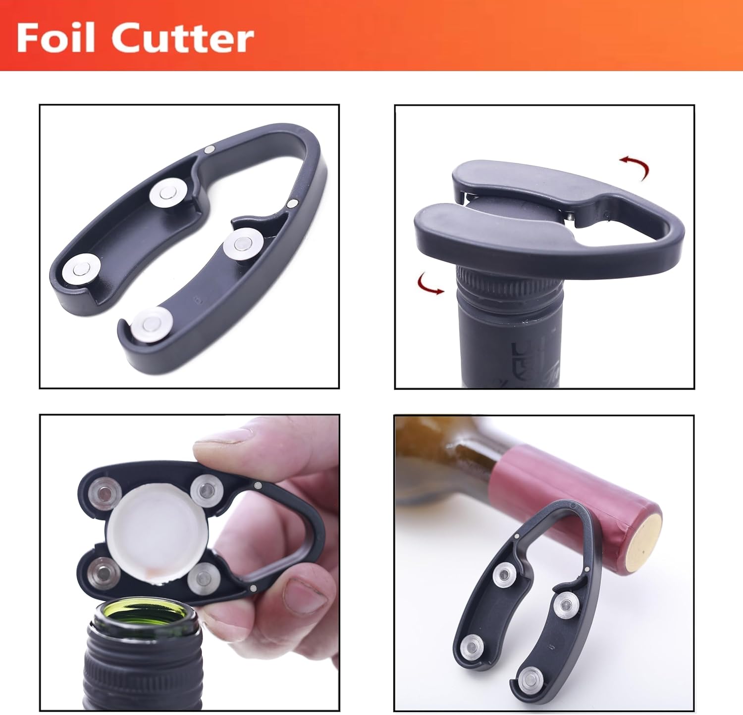 Air Pressure Pump Bottle Opener With Foil Cutter,Aerator Pourer,Vacuum