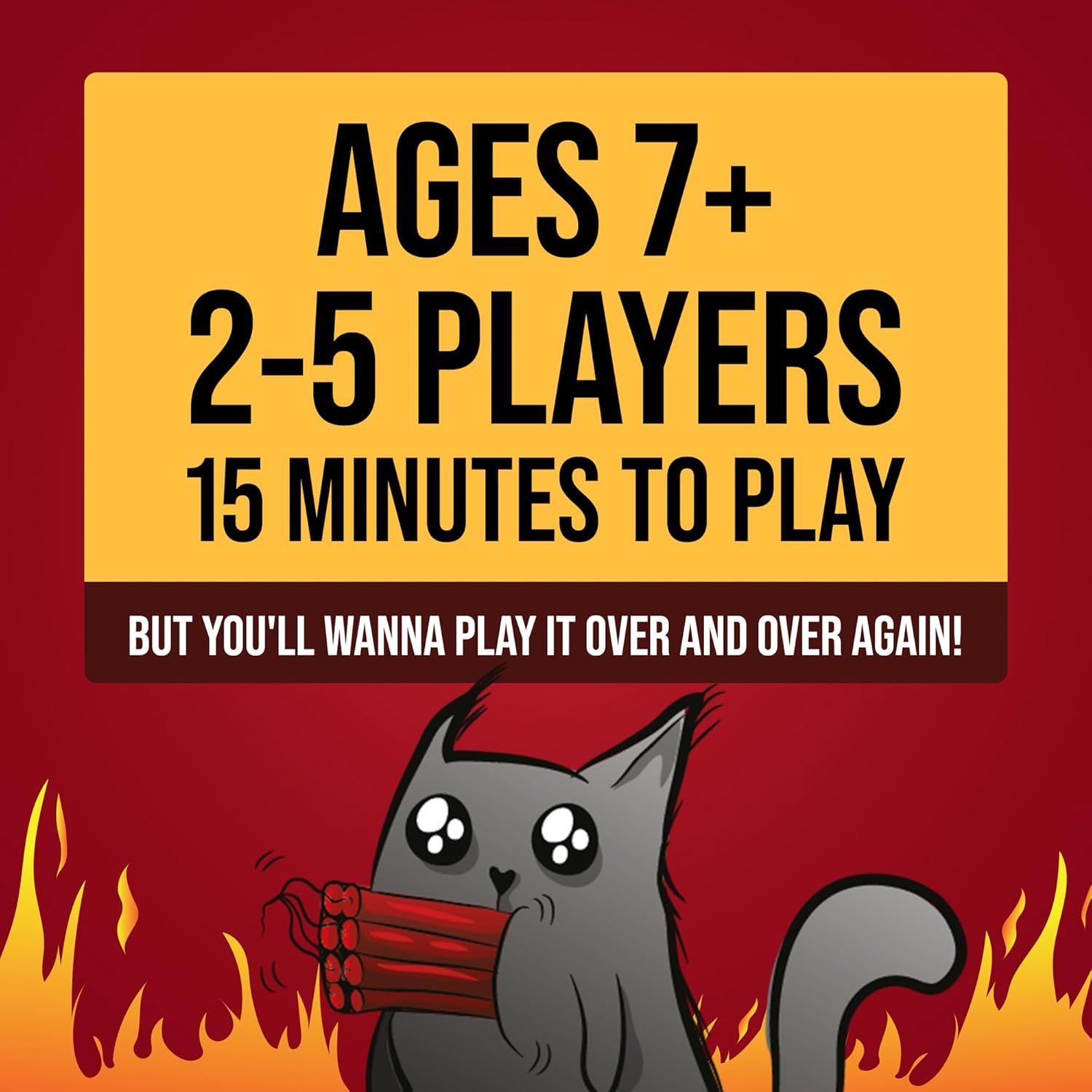 Exploding Kittens Original Edition - 2-5 Players - Ages 7+ - 15 Minute