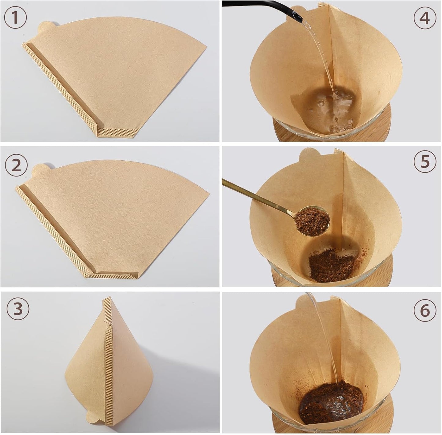 200 Count Coffee Filter #2, 2 Coffee Filters Cone Unbleached Disposabl