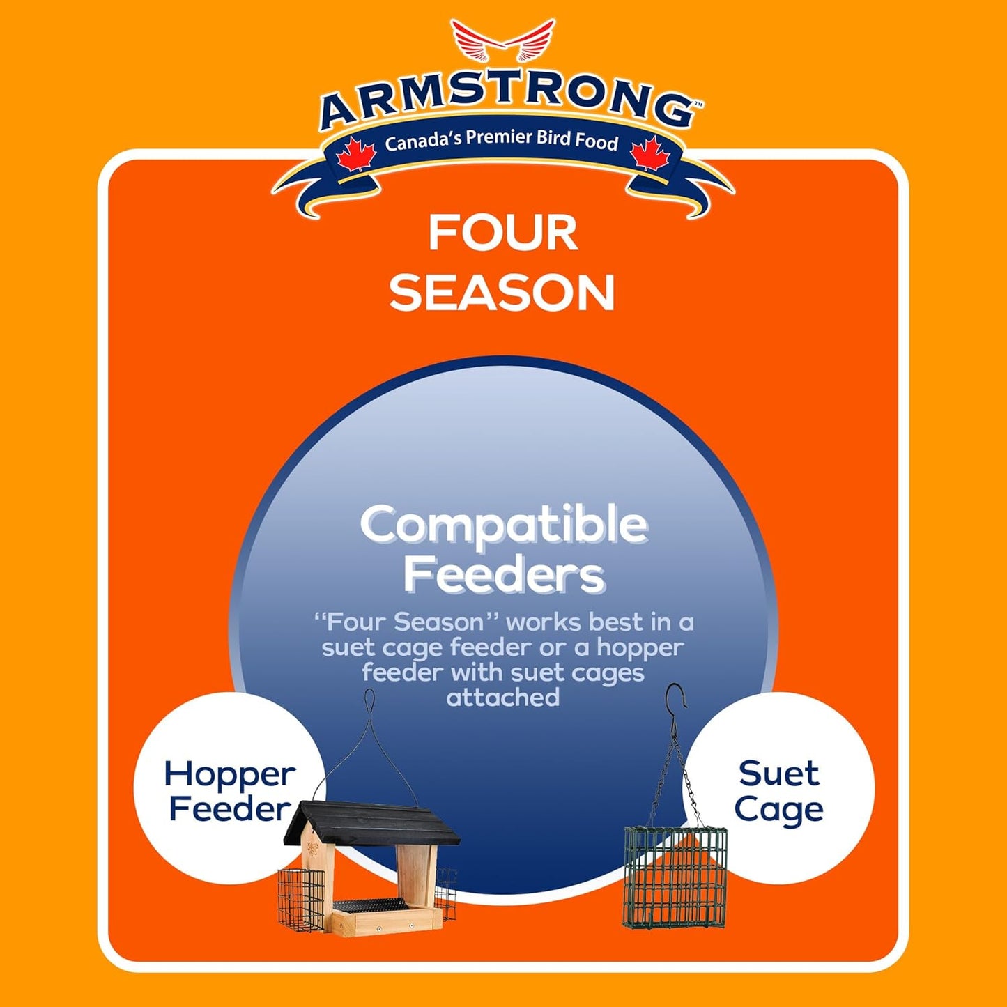 Armstrong Wild Bird Food Four Season Suet Cake, 11.3 Ounces (Pack of 3