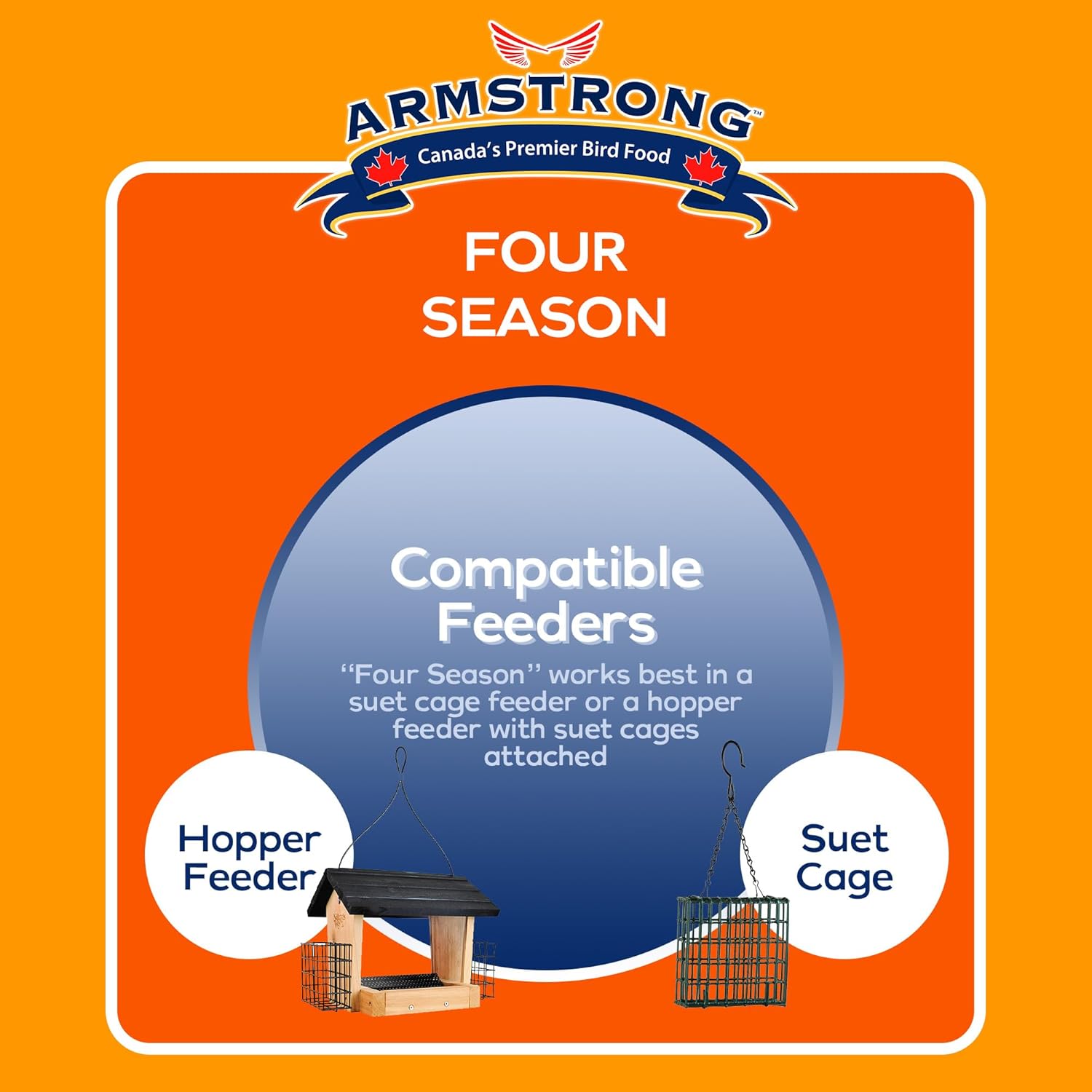Armstrong Wild Bird Food Four Season Suet Cake, 11.3 Ounces (Pack of 3