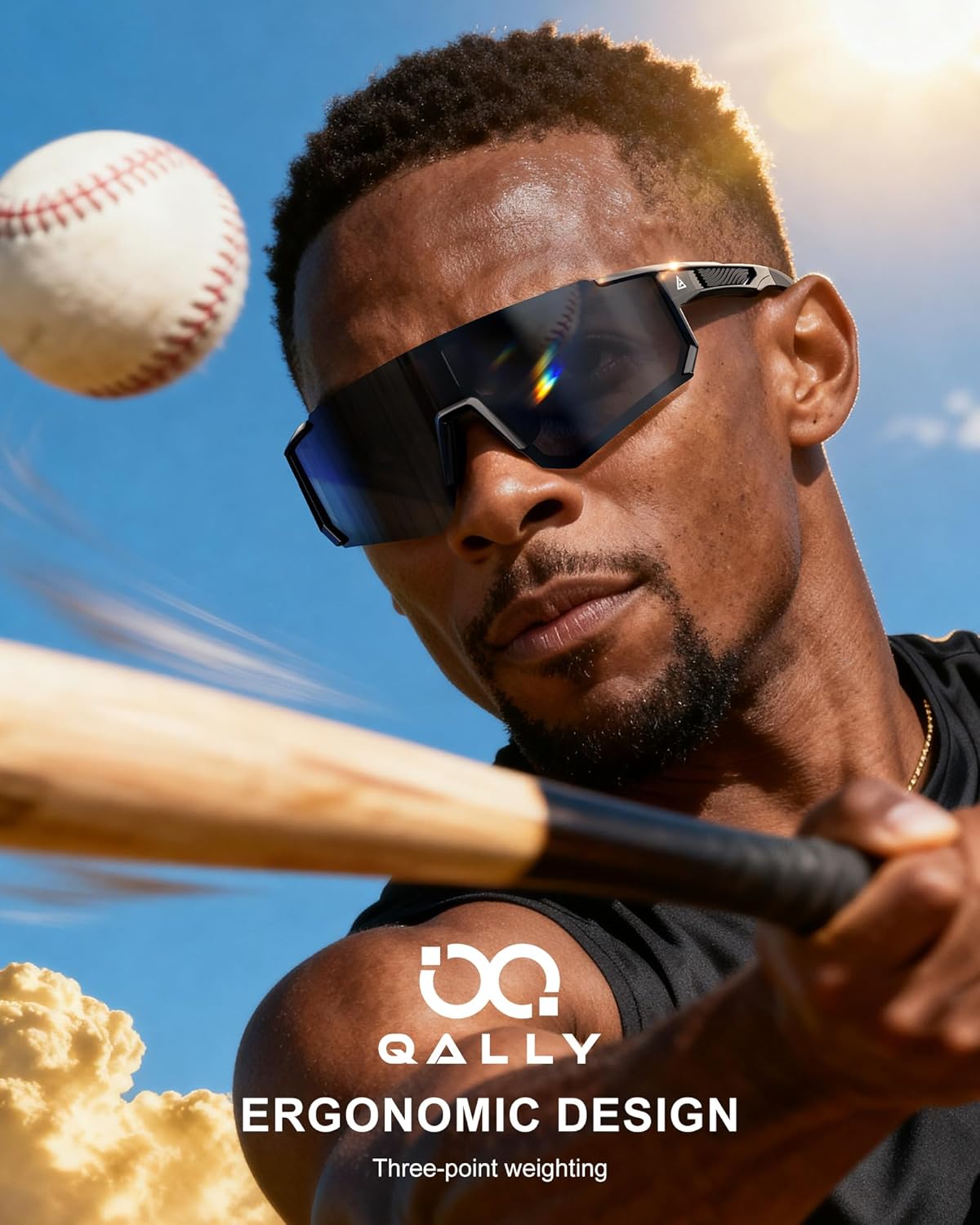 Polarized Sports Sunglasses for Men Women, UV400 Protection Mens Sungl