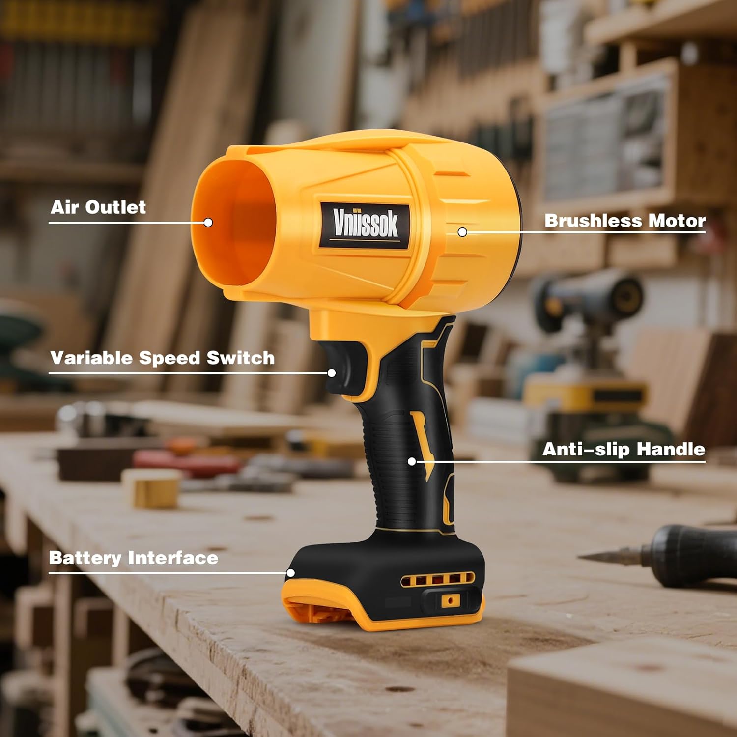 Electric Cordless Leaf Blower Dust Blower for DEWALT 20V Battery, High