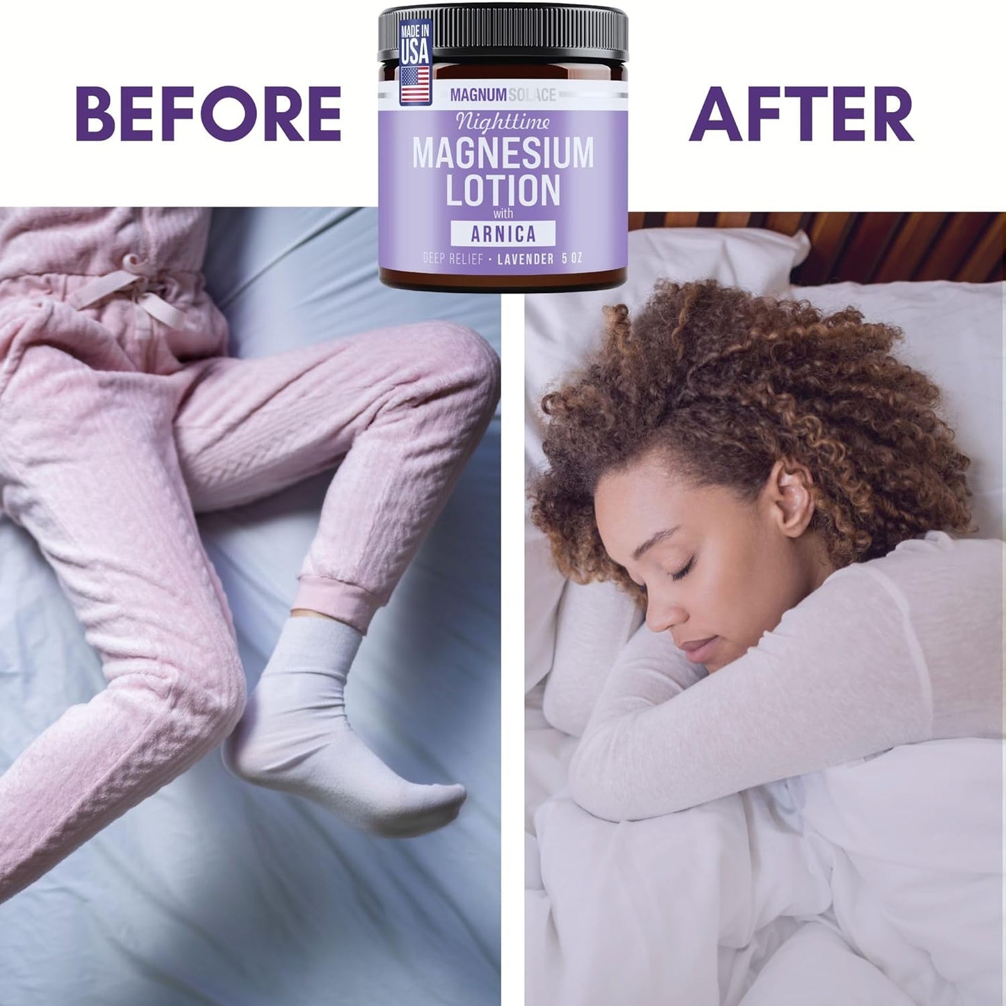 Magnum Solace Nighttime Magnesium Lotion with Arnica – Highly Concentr
