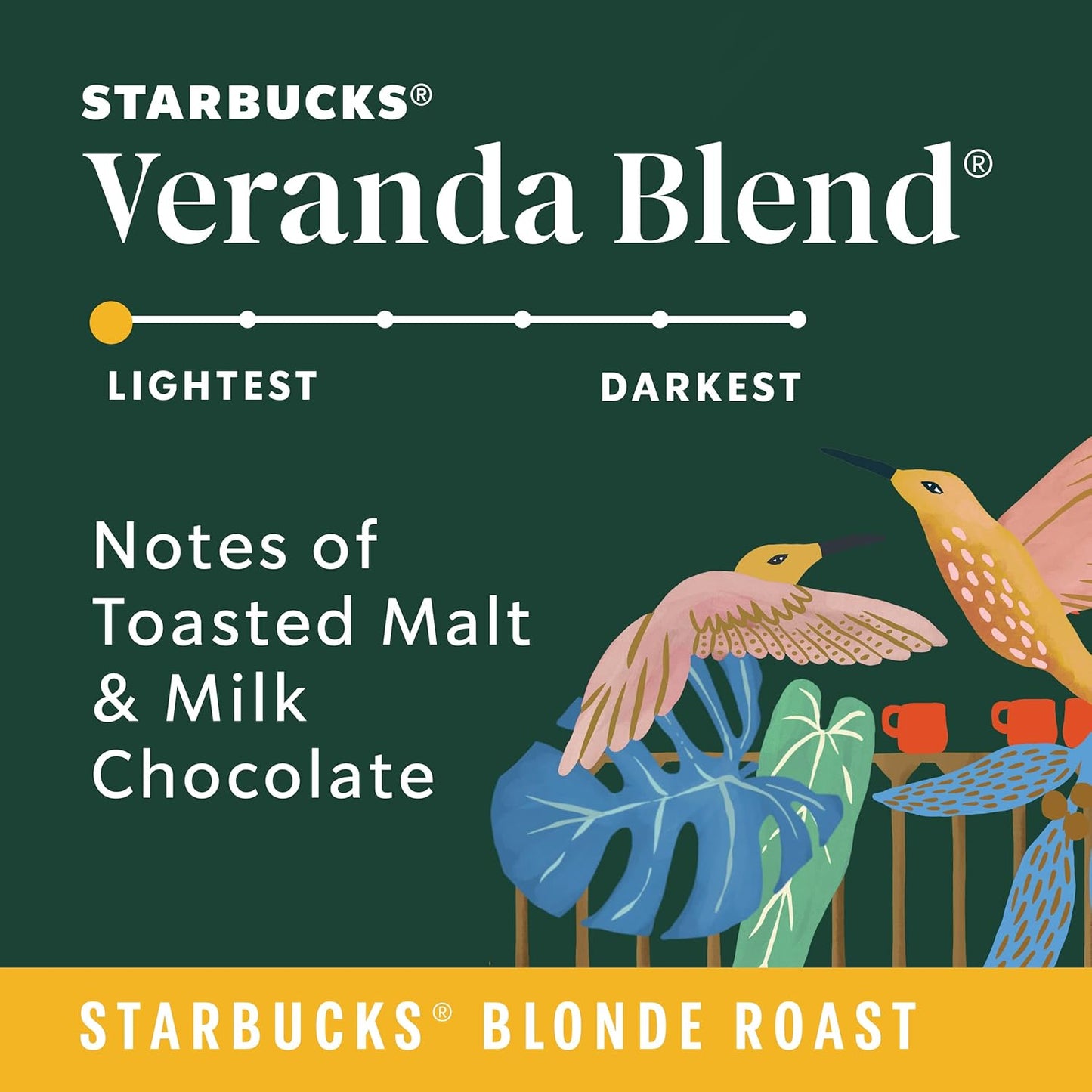 Starbucks K-Cup Coffee Pods, Starbucks Blonde Roast Hot or Iced Coffee, Veranda Blend, 96 Keurig Pods