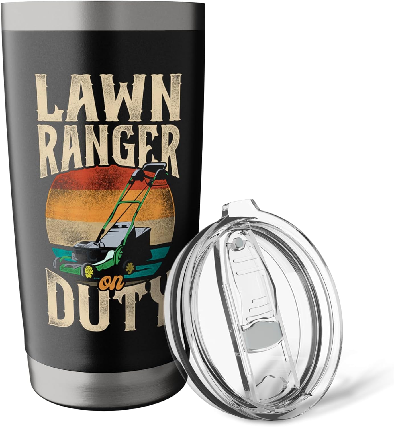 Lawn Ranger On Duty Grass Cutting Landscaping Gardener Stainless Steel Insulated Tumbler