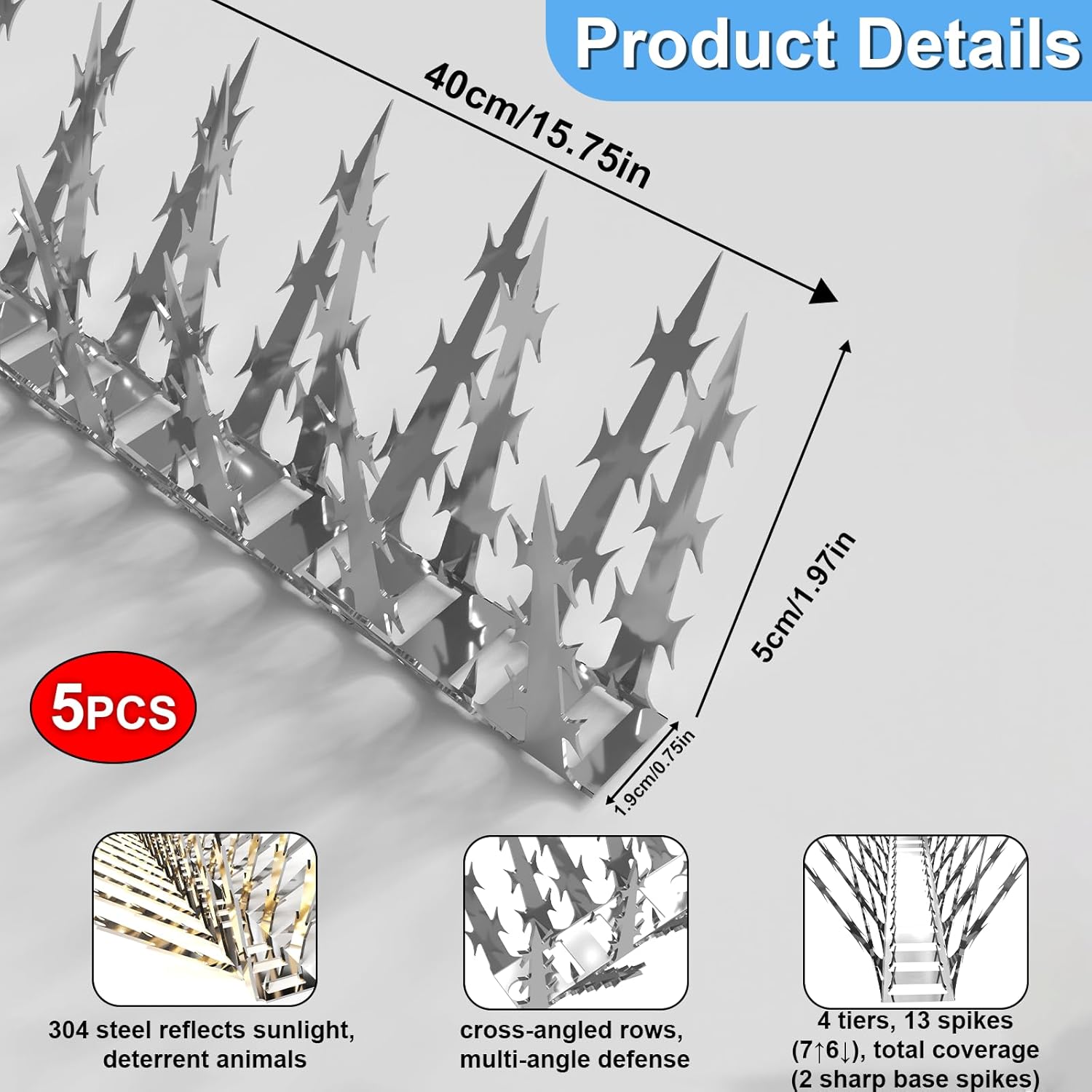 Bird Spikes Squirrel Proof Baffle for Bird Feeders, Avoid Climb Spikes