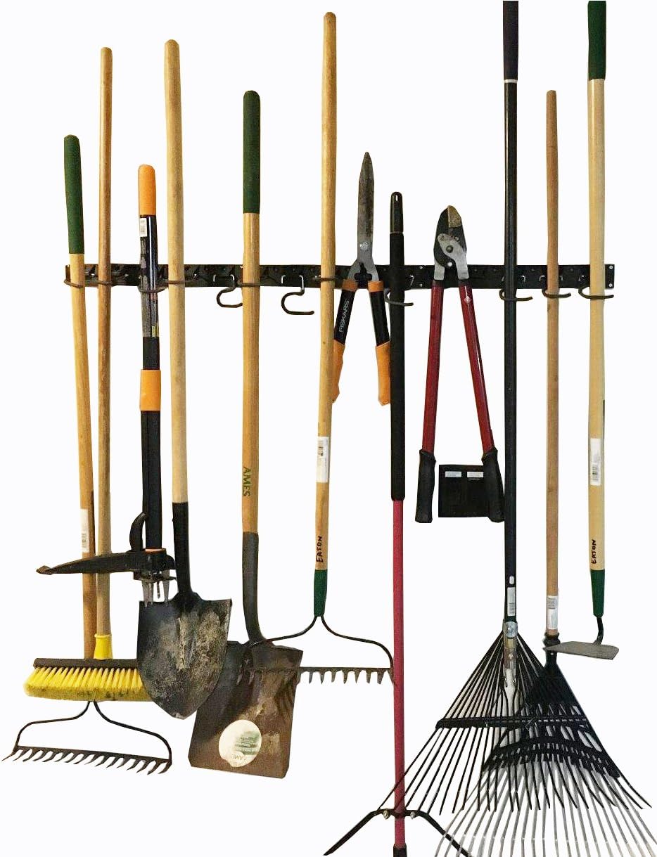 Adjustable Storage System 48 Inch, Wall Holders for Tools, Mop Broom Holder, Garage Organizer, Garden Tool Organizer, Garage Storage