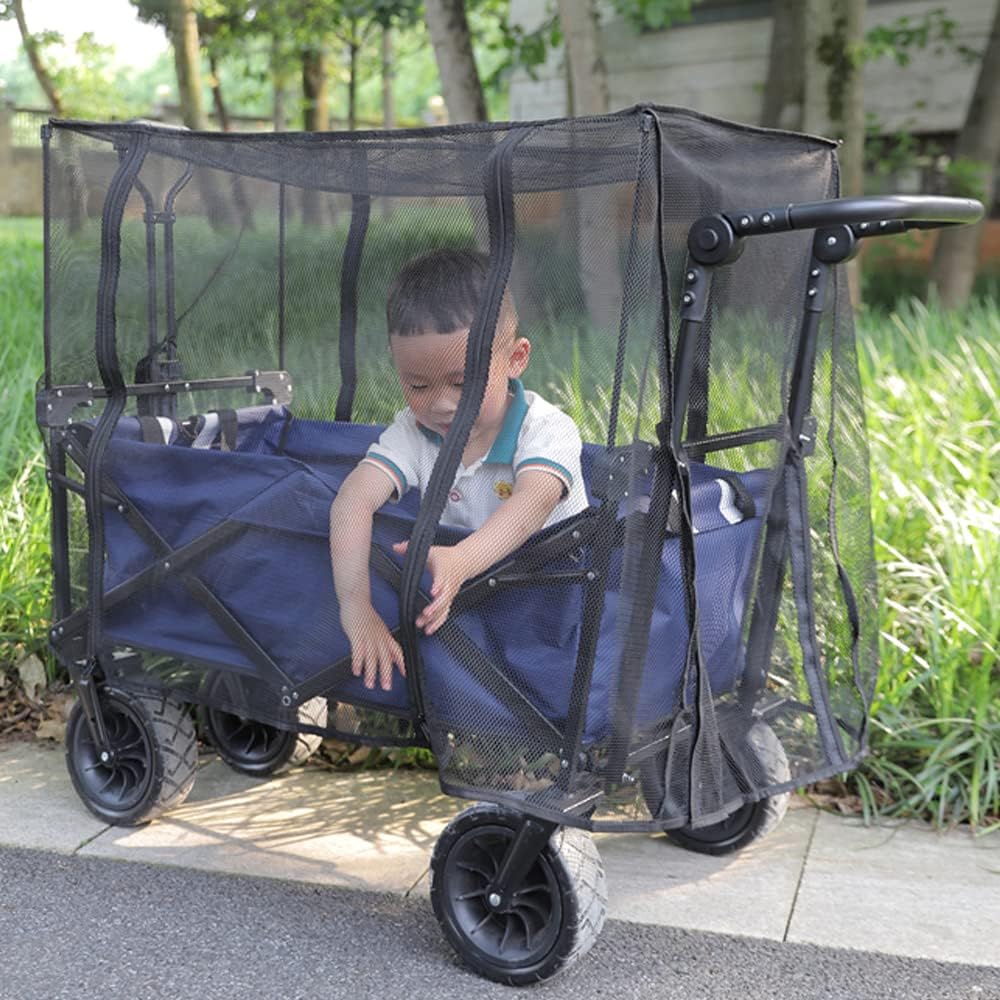 Wagon Net Cover for Outdoor Garden Camping Protective Accessories, with Zippered, 35" Lx20 W