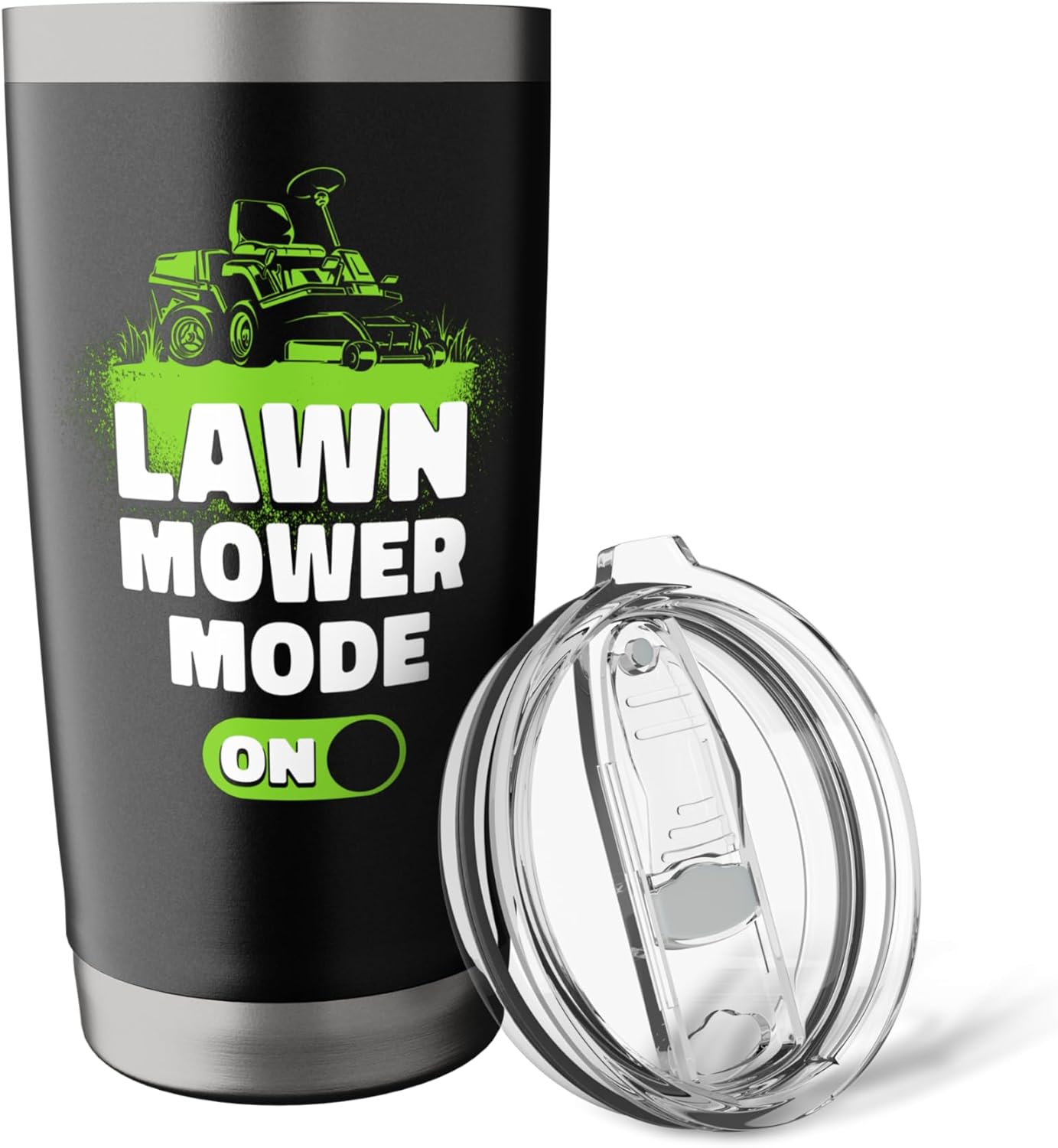 Lawn Mower Mowing Dad Father Landscaper Lawn Mower Mode On Stainless Steel Insulated Tumbler