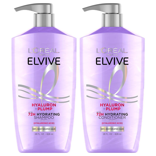 L'Oreal Paris Elvive Hyaluron Plump Shampoo and Conditioner Set for De