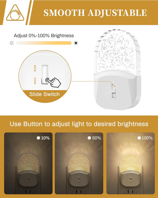DORESshop LED Night Light, Baby Night Lights [2 Pack], Plug in Night L