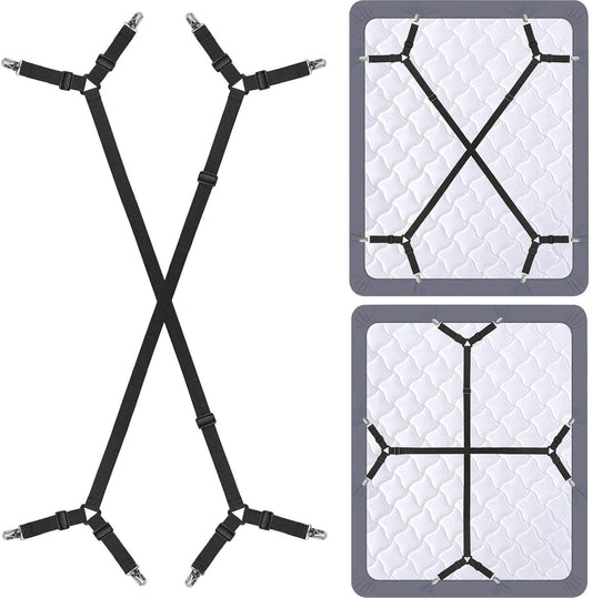 Bed Sheet Holder Straps - Sheet Straps Adjustable Bed Sheet Clips Fast