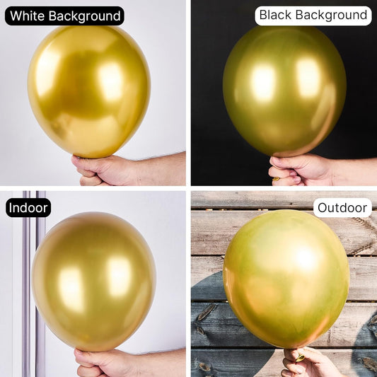PartyWoo Gold Balloons 50pcs 12 Inch Gold Latex Helium Balloons for Birthday Wedding Anniversary Baby Shower Graduation Bachelorette Retirement Engagement Tea Casino Disco Party Decorations Gold-G101