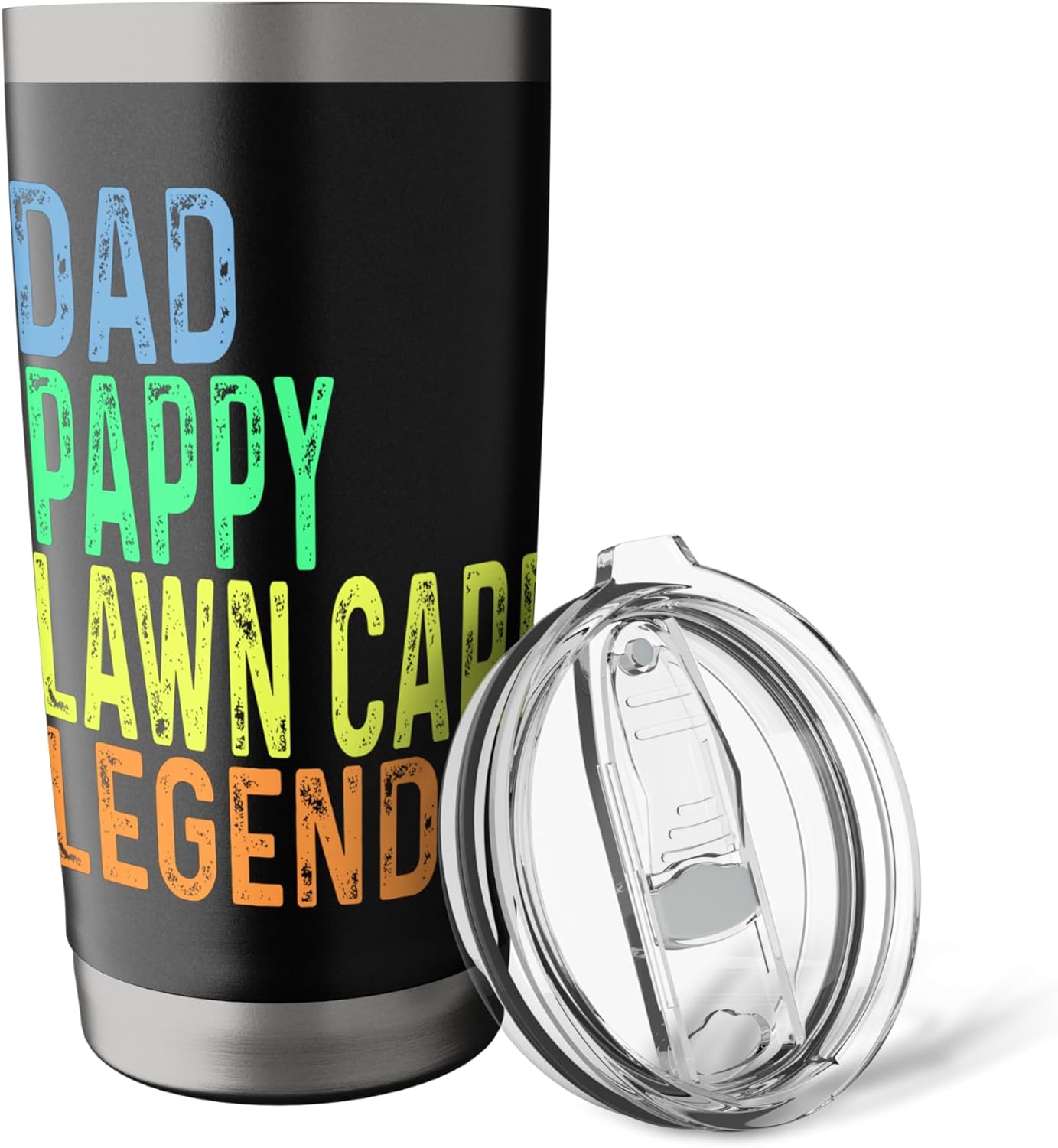 Funny Dad Pappy Lawn Care Legend Grass Mowing Lawn Mower Dad Stainless Steel Insulated Tumbler