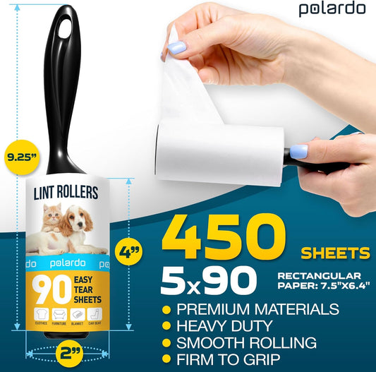 Lint Rollers for Pet Hair, Sticky, Remover for Couch, Clothes Furnitur