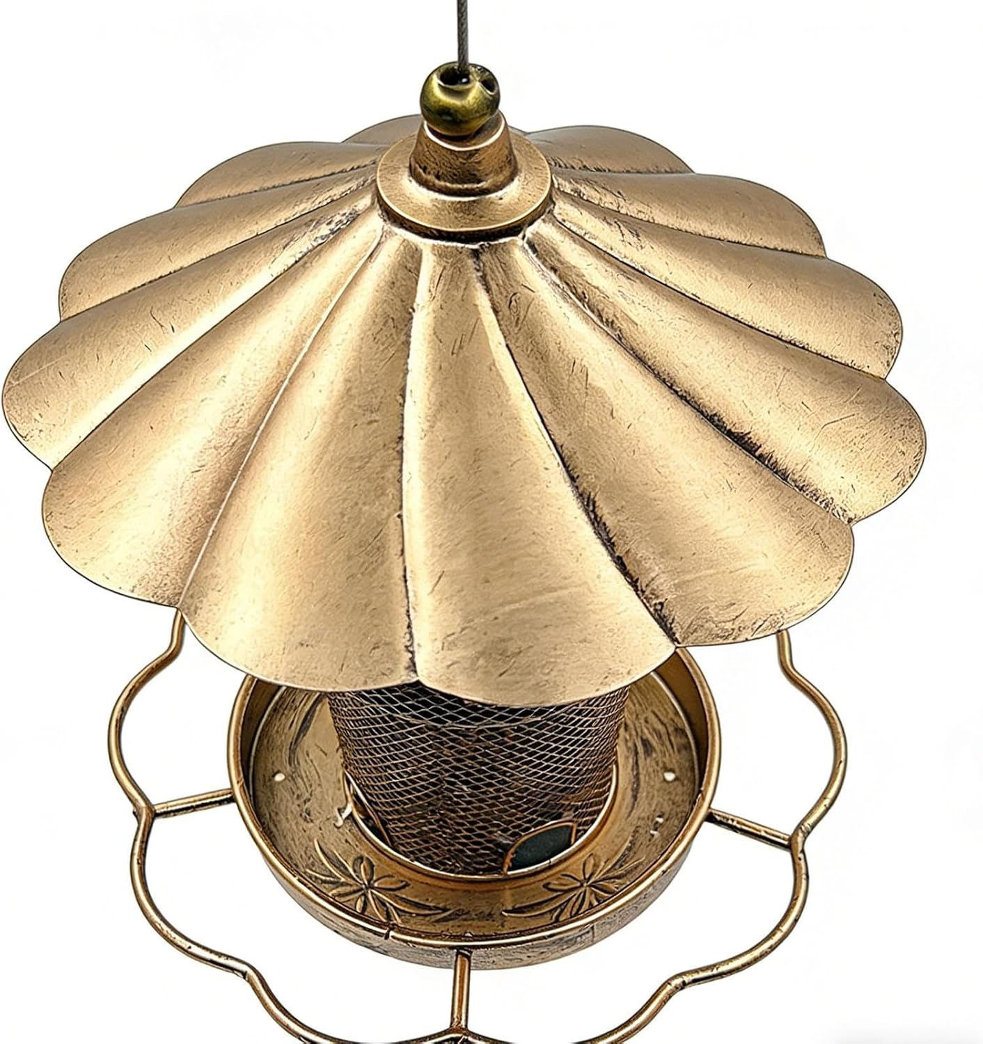 Outdoor Bird Feeder, Squirrel Proof Metal Feeding Station, Large Capac