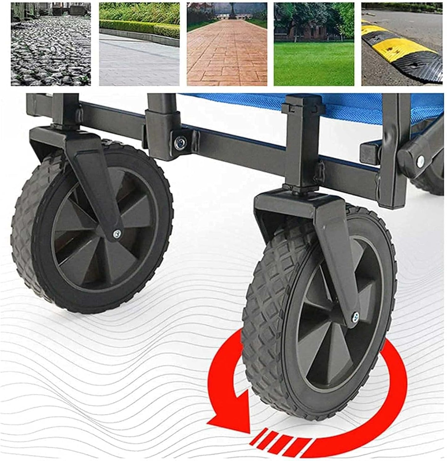 Garden Cart Foldable Multi-Function Sports Wagon Heavy-Duty Outdoor Portable Outdoor Cart Perfect for Camping Concerts Etc.fold Up Wagon