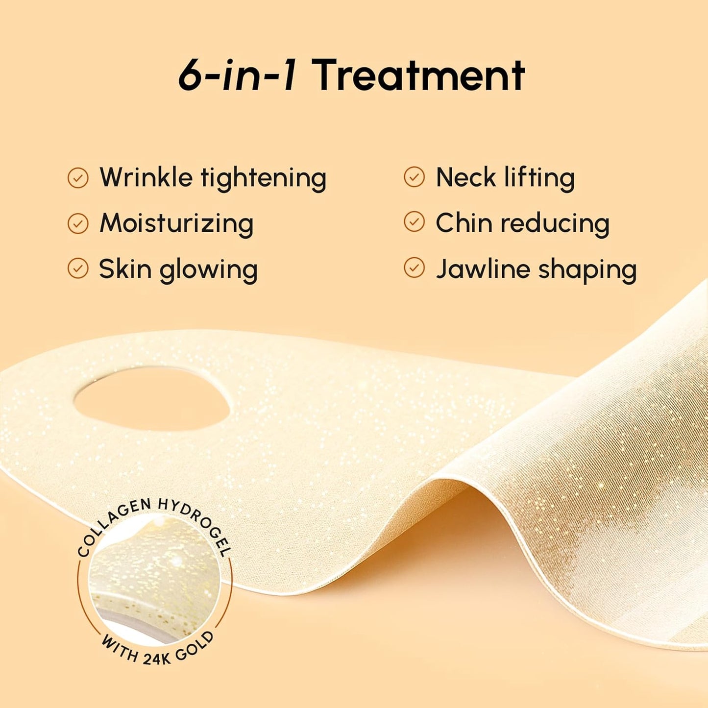 MAREE V Line Lifting Mask with 24K Gold – Deep Collagen Face Mask for 