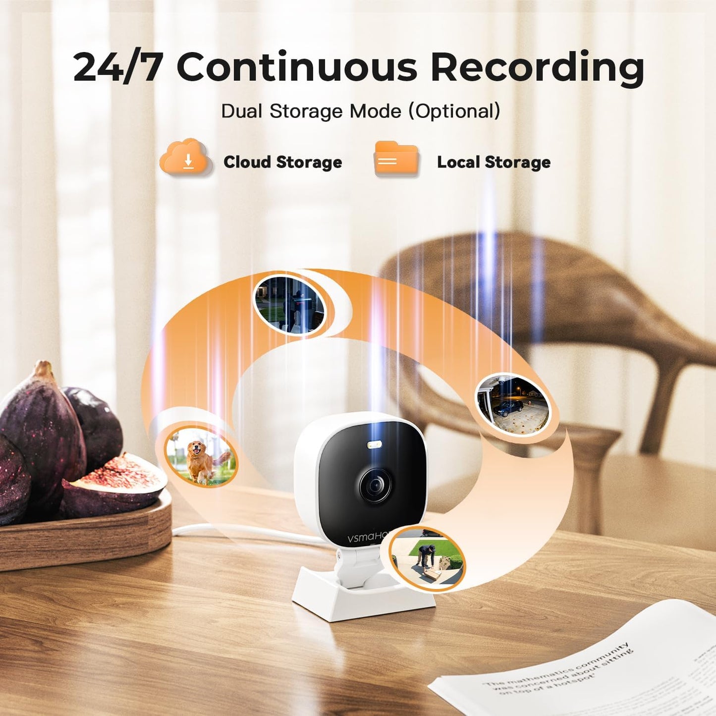 2K Cameras for Home Security,Indoor/Outdoor for Baby/Elder/Pet Monitor