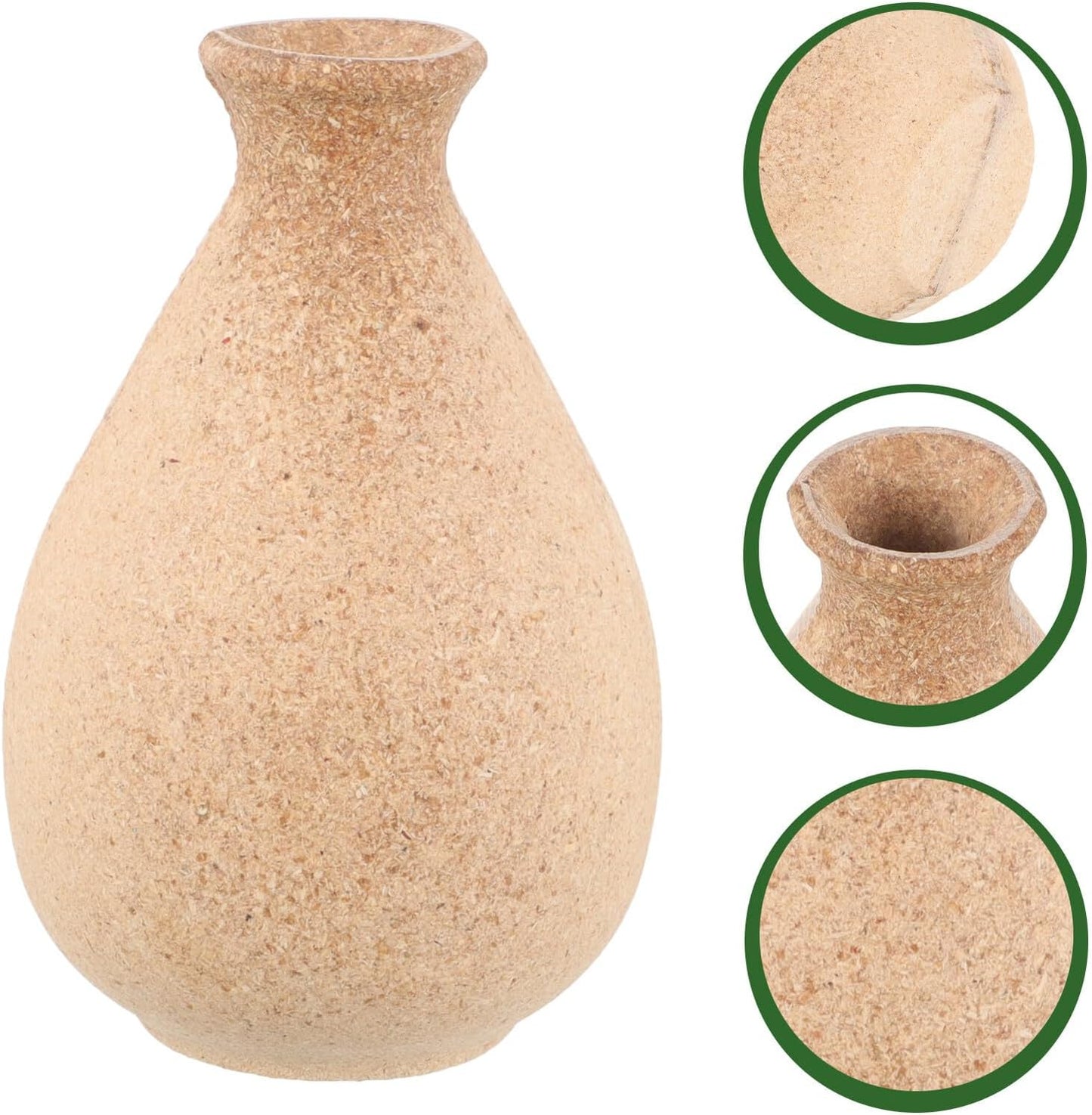 PRETYZOOM Wooden Flower Vase DIY Unfinished Small Wooden Planter Pot Home Ornament Rustic Hand-Painted Vase for Wedding Party Indoor Décor
