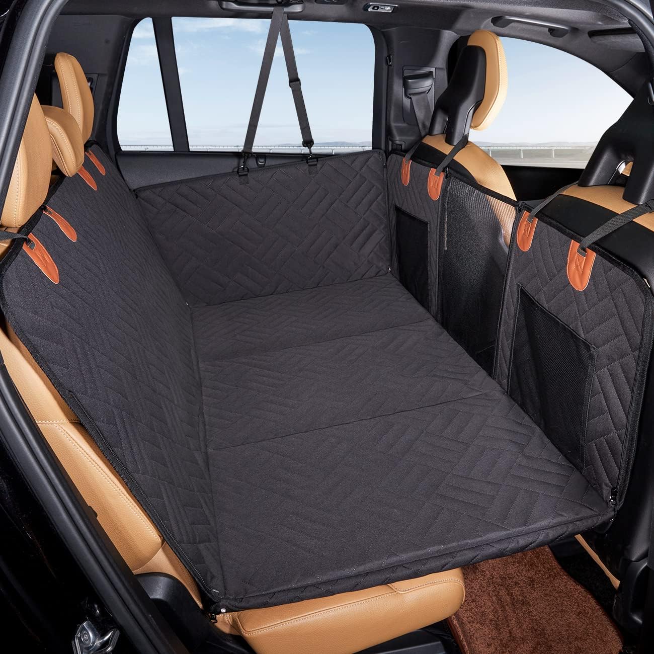 YJGF Back Seat Extender,Dog Seat Cover for Back Seat,Hard Bottom Car S