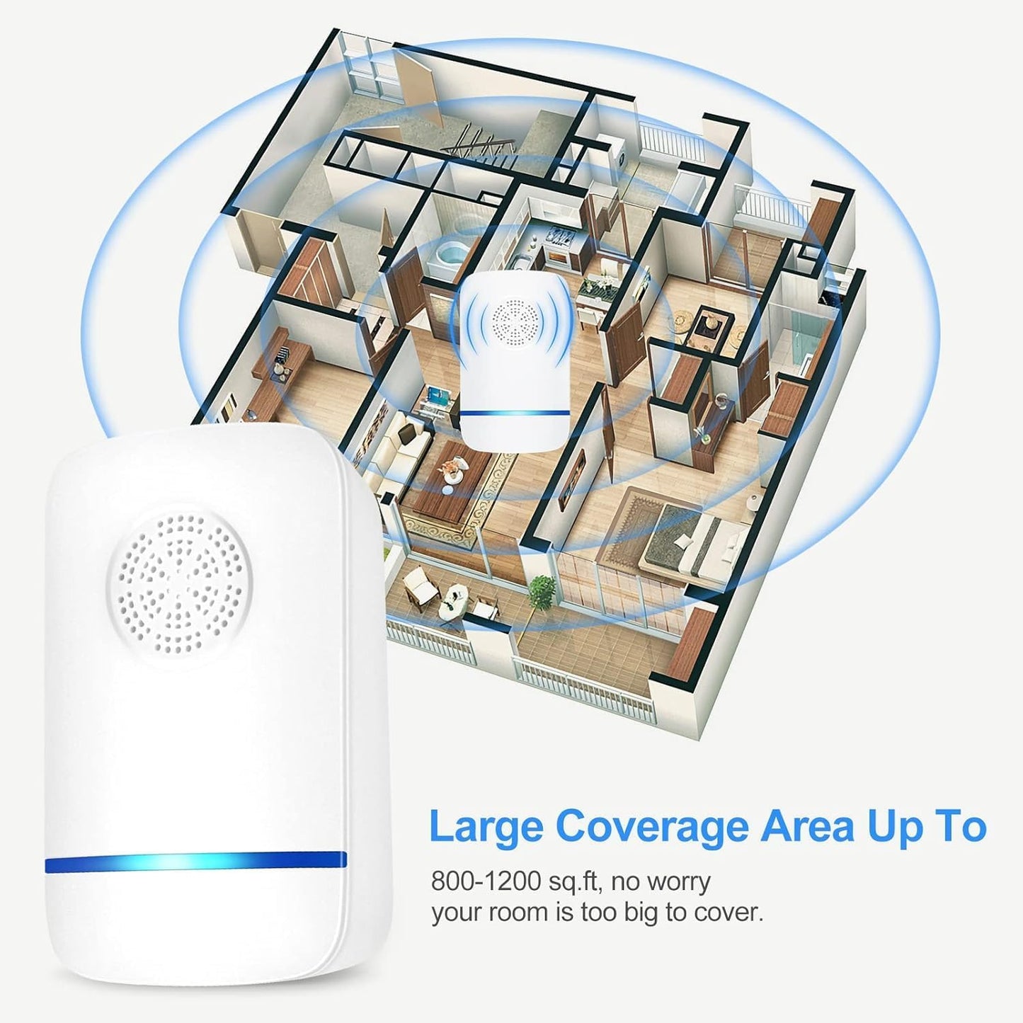 Ultrasonic Pest Repeller 6 Packs, Pest Repellent Ultrasonic Plug in In