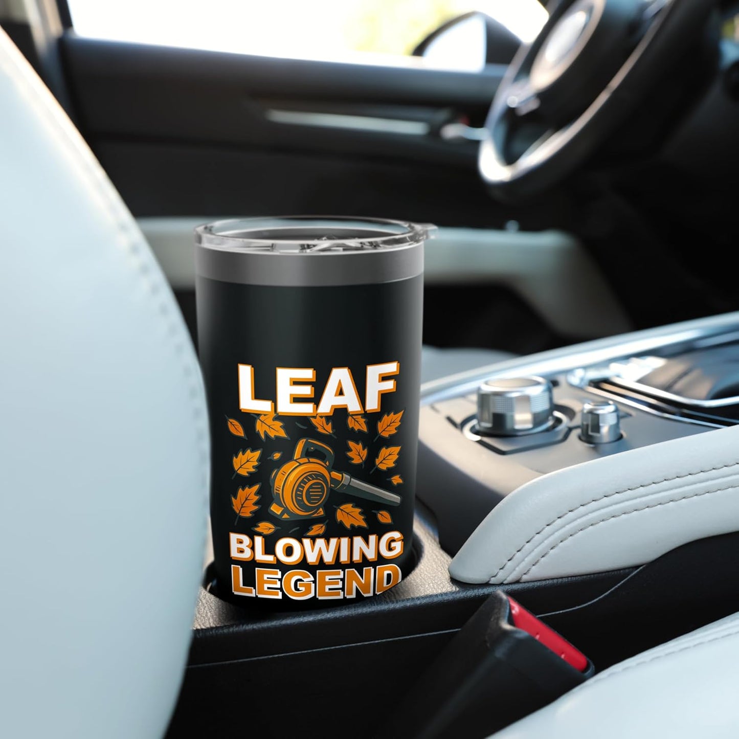 Leaf Blower Shirt Men Funny Lawn Care Leaf Blowing Legend Stainless Steel Insulated Tumbler