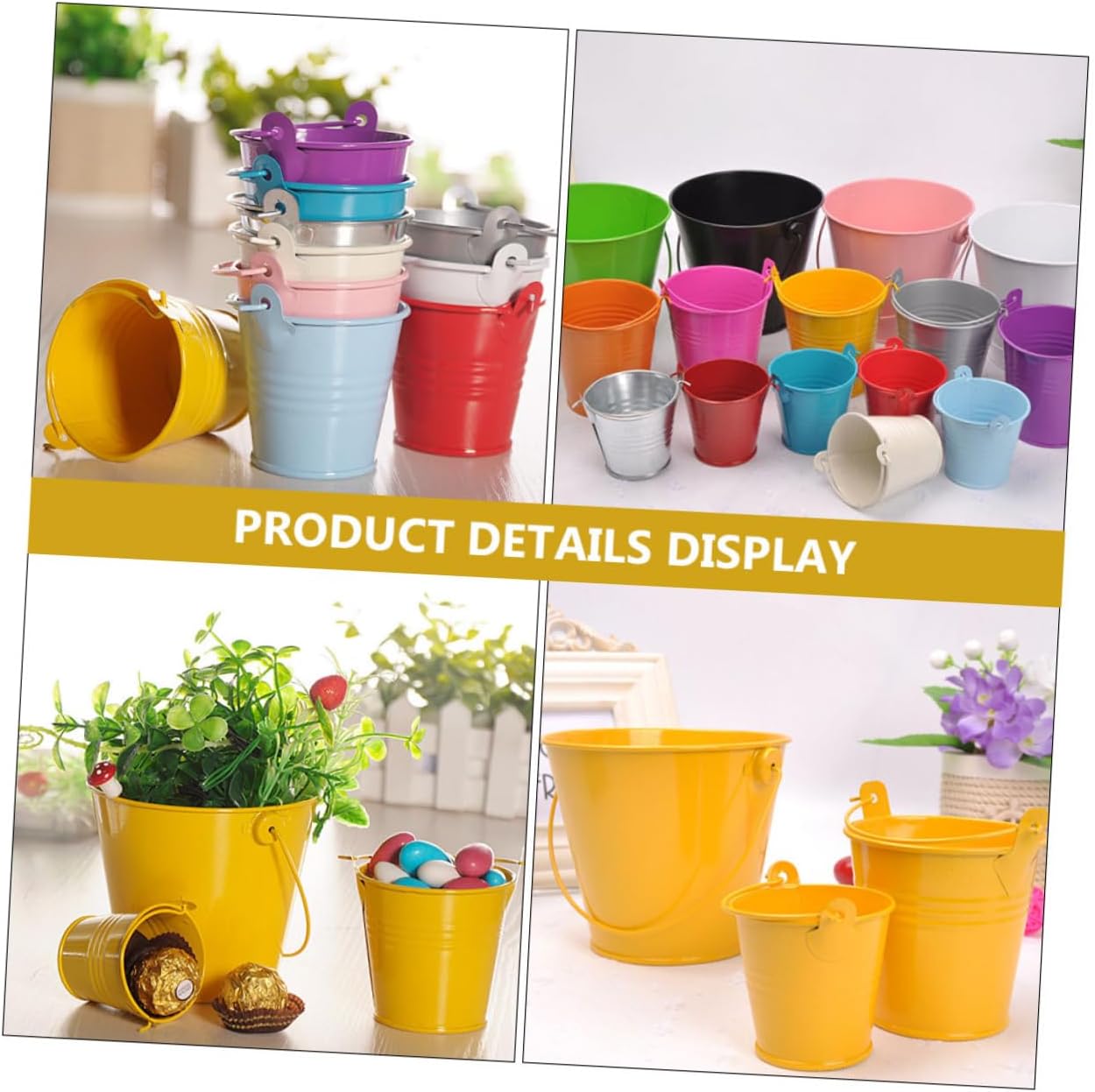 3pcs Vintage Iron Art Flowerpot Retro for Home Decor Holders Unique Ha