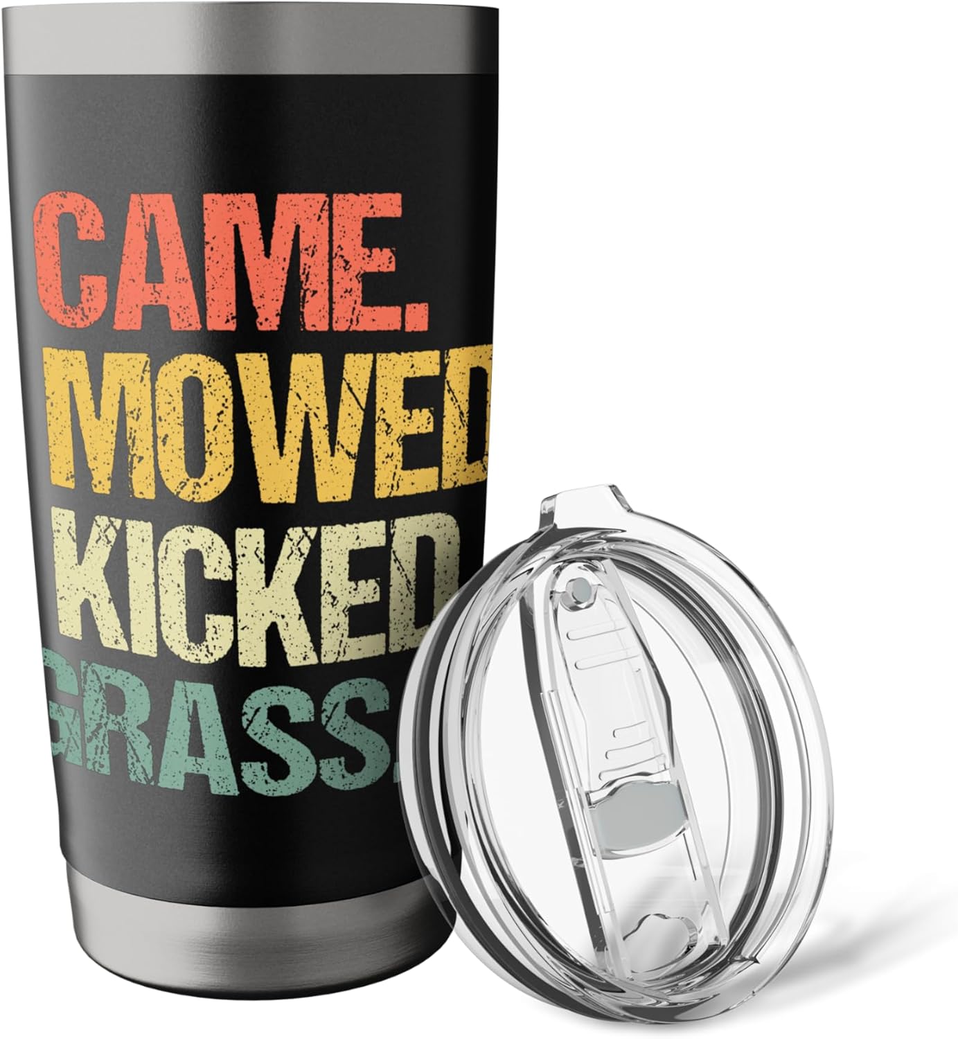 I Came I Mowed I Kicked Grass - Funny Landscaping Lawn Mower Stainless Steel Insulated Tumbler