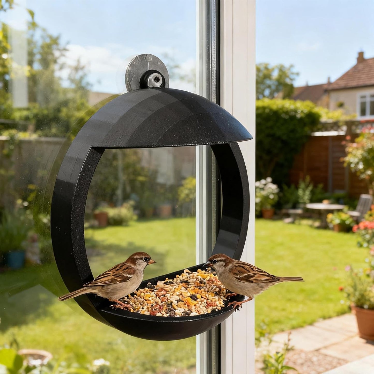 3D Printed Bird Feeder, Window Bird Feeding Station, 6x5 Inches Feeder
