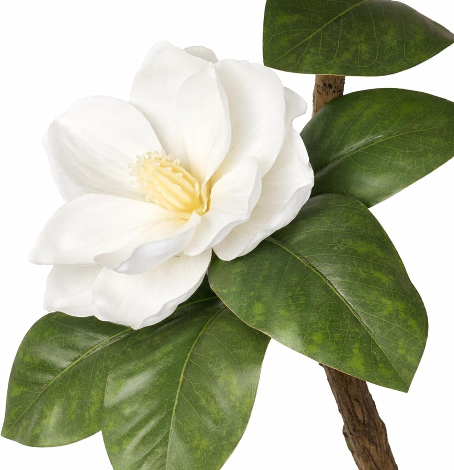 Rubber Tree 4.6 FT Artificial Tree in Planter Pot, Faux Plants Indoor Faux Floor Plant Artificial Plants with 7 Pcs Calla Lily Flowers for Home Office Living Room Decor Indoor