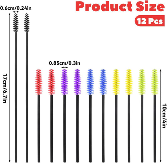 12 Pcs Hummingbird Feeder Cleaning Brush, Mini Nylon Tube Brush Set Hummingbird Feeder Parts Small Colorful Cleaner Brush for Bottles Tubes Jars Bird Feeder
