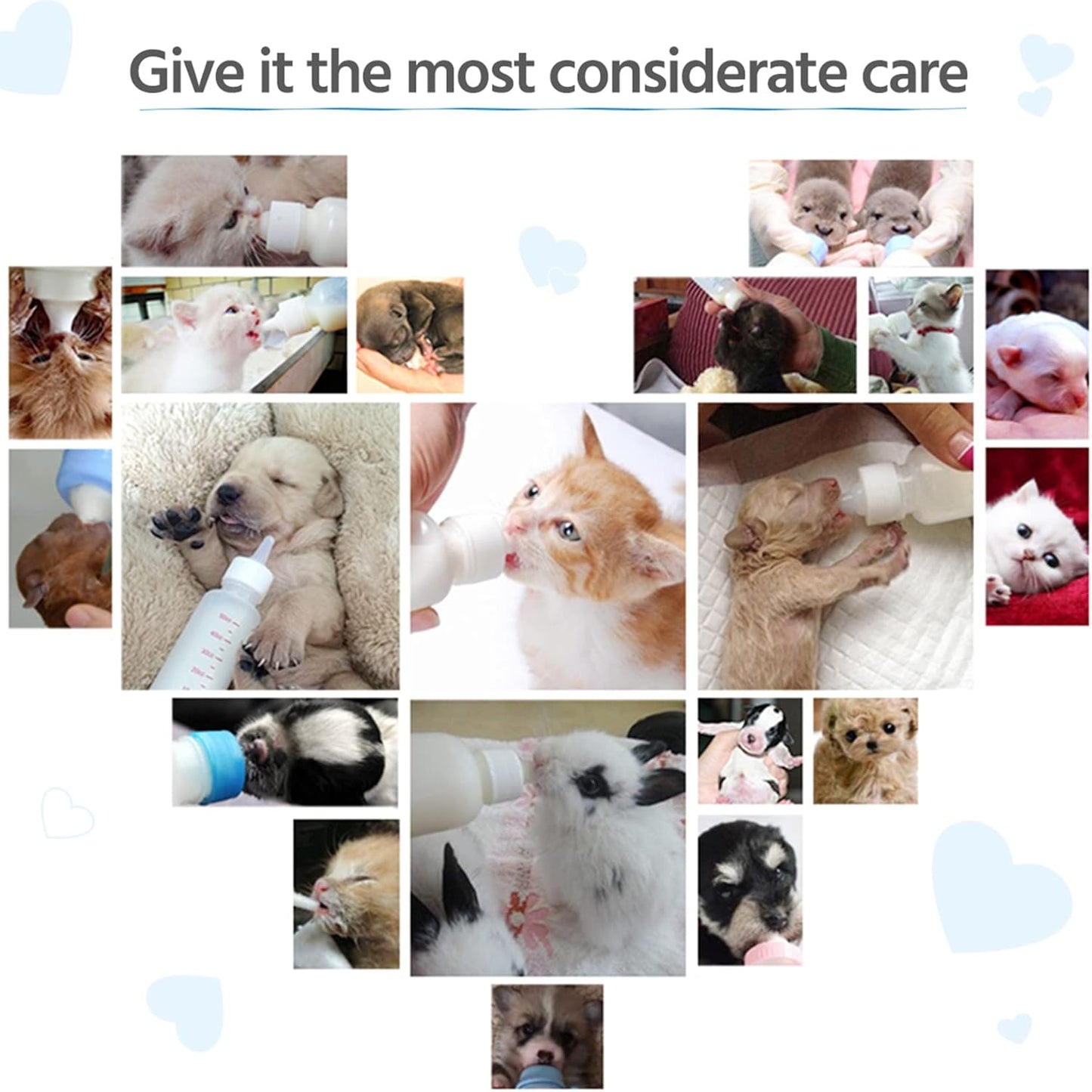 Puppy Kitten Bottle for Nursing, Newborn Baby Dog Cat Rabbit Feeding B