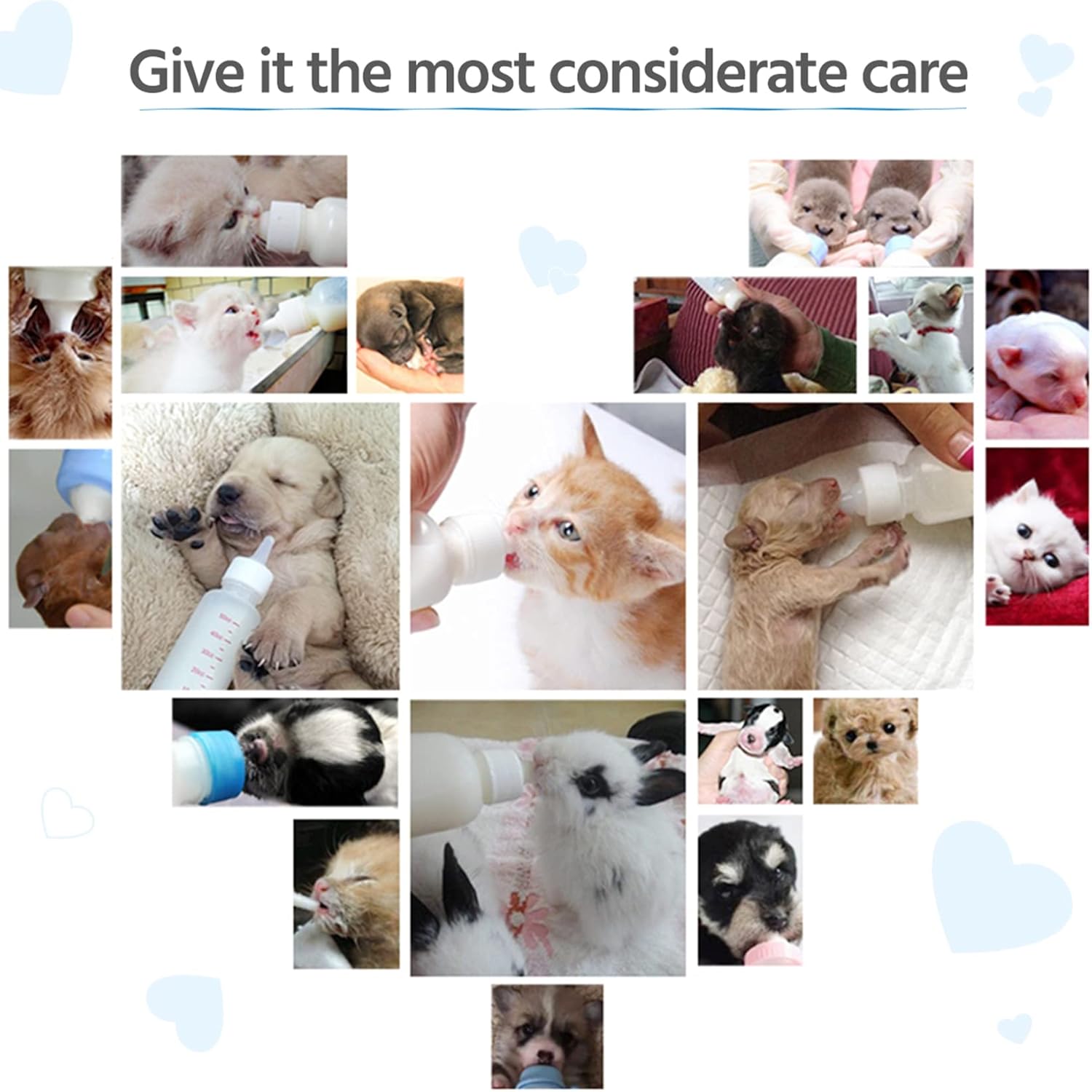 Puppy Kitten Bottle for Nursing, Newborn Baby Dog Cat Rabbit Feeding B