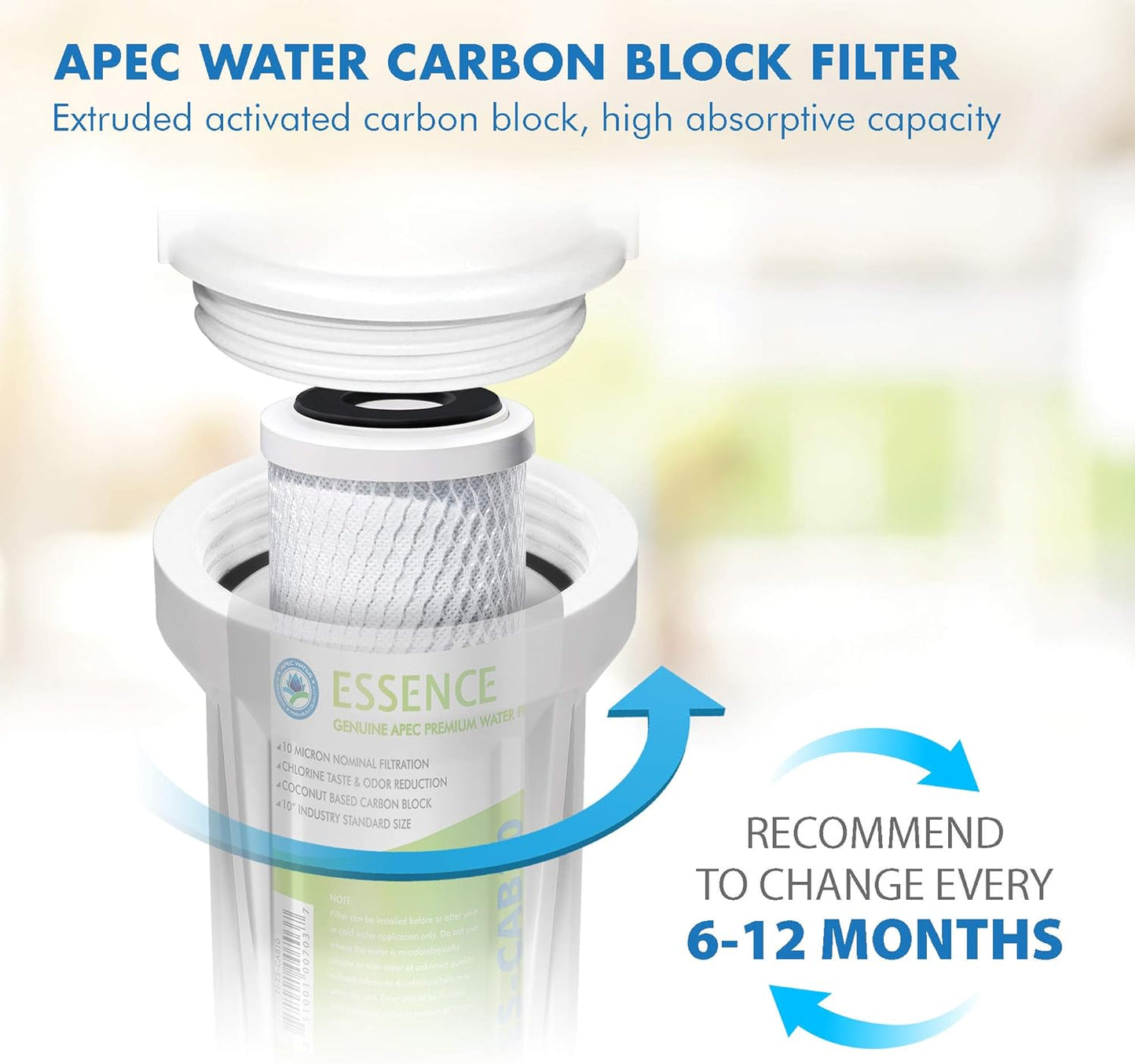 APEC Water Systems FILTER-SET-ES High Capacity Replacement Pre-Filter Set For Essence Series Reverse Osmosis Water Filter System Stage 1-3