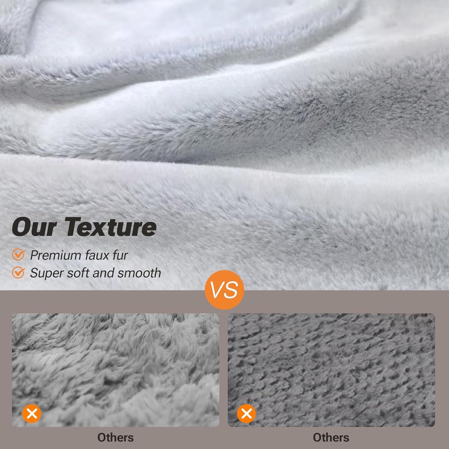 Soft Touch Orthopedic XL Dog Bed for Large Dogs with Faux Fur Top, Wat