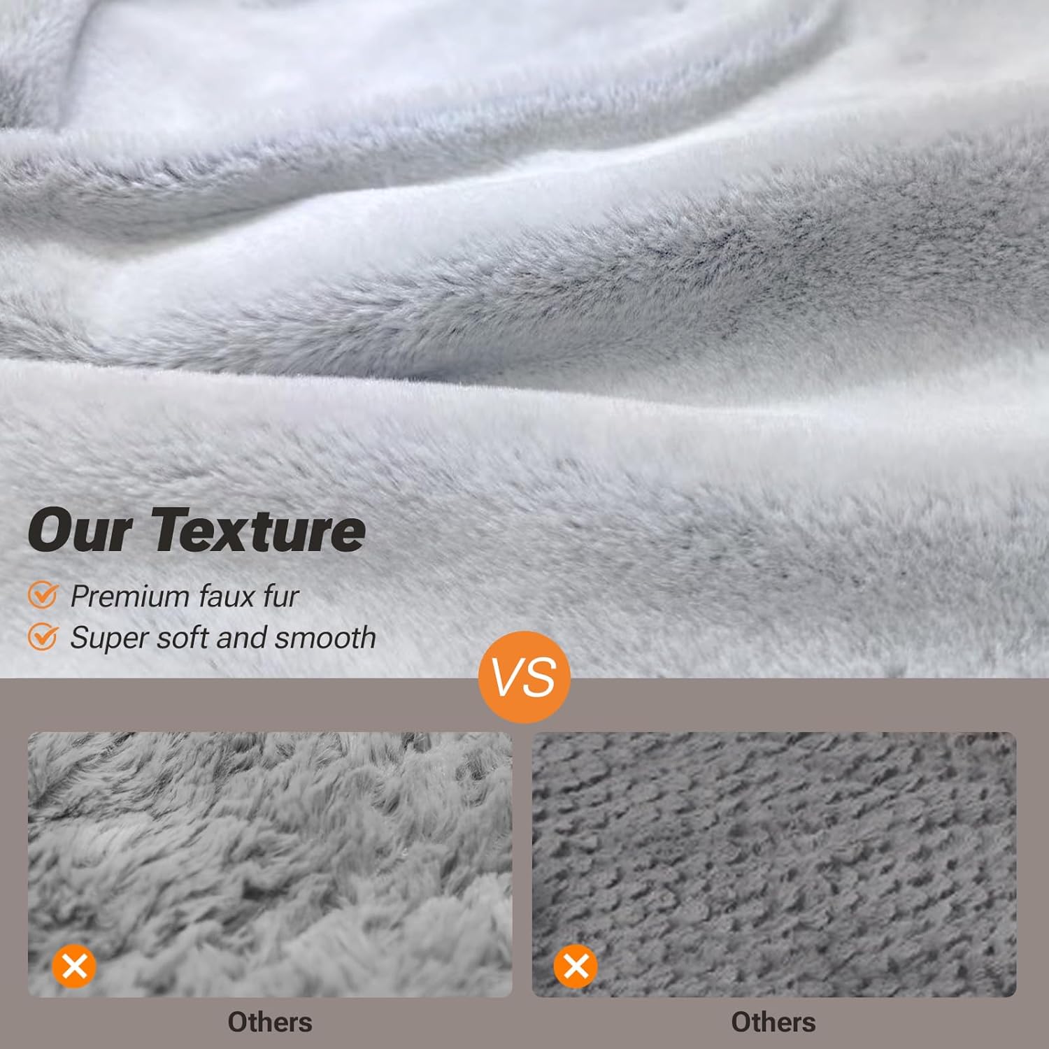 Soft Touch Orthopedic XL Dog Bed for Large Dogs with Faux Fur Top, Wat
