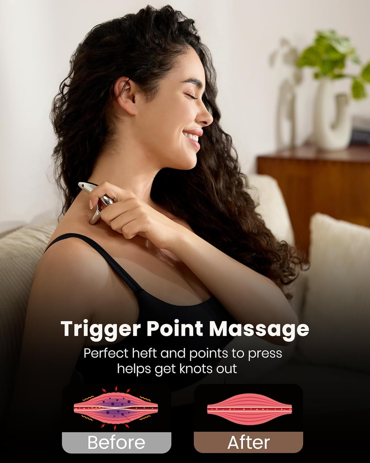 lifechill Trigger Point Massage Tool for Deep Tissue Massage & Gua Sha