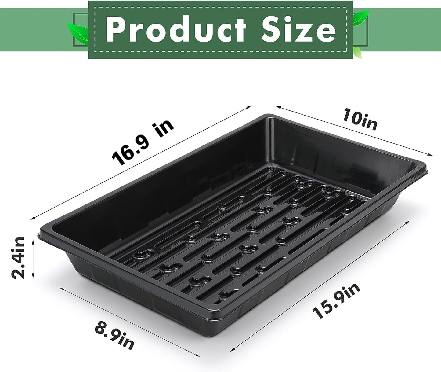 Sckee Upgraded 10 Pack Plant Growing Trays Seed Starting Tray Microgre