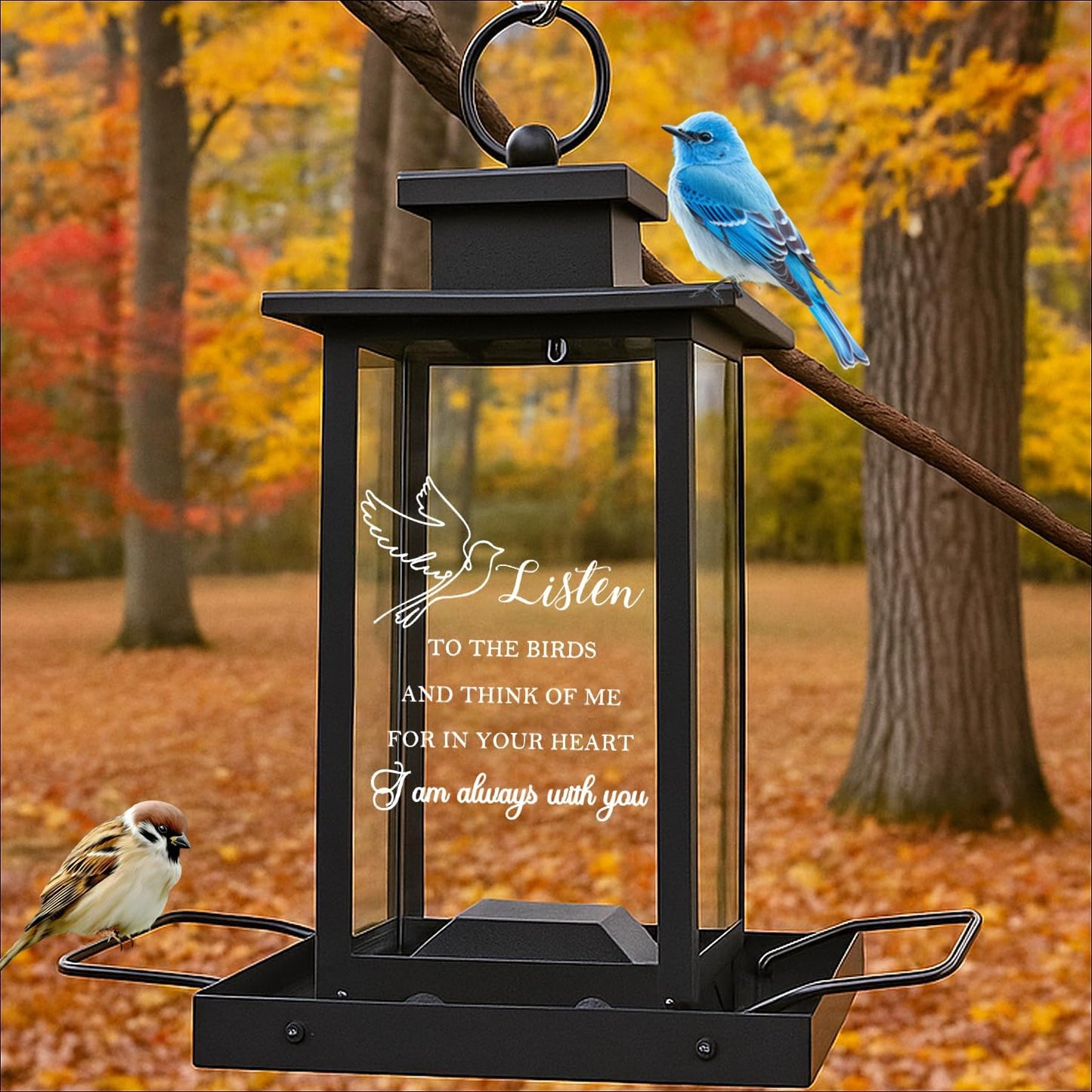 Sympathy Bird Feeders for Outdoors, Memorial Gifts for Loss of Loved O