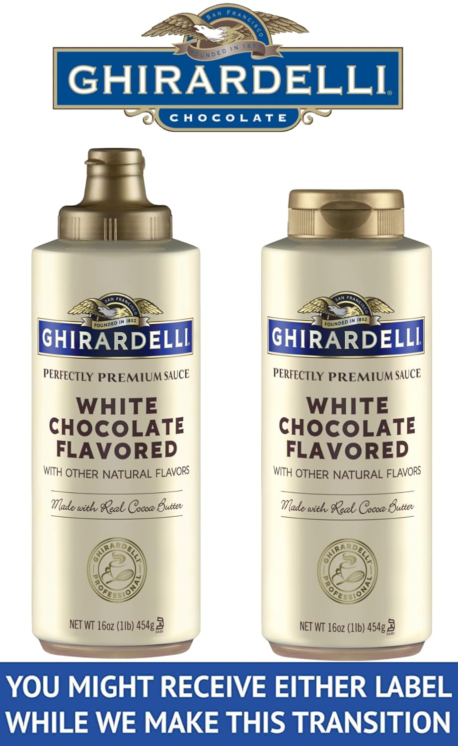 Ghirardelli Squeeze Bottles - Caramel, Chocolate & White Chocolate - S