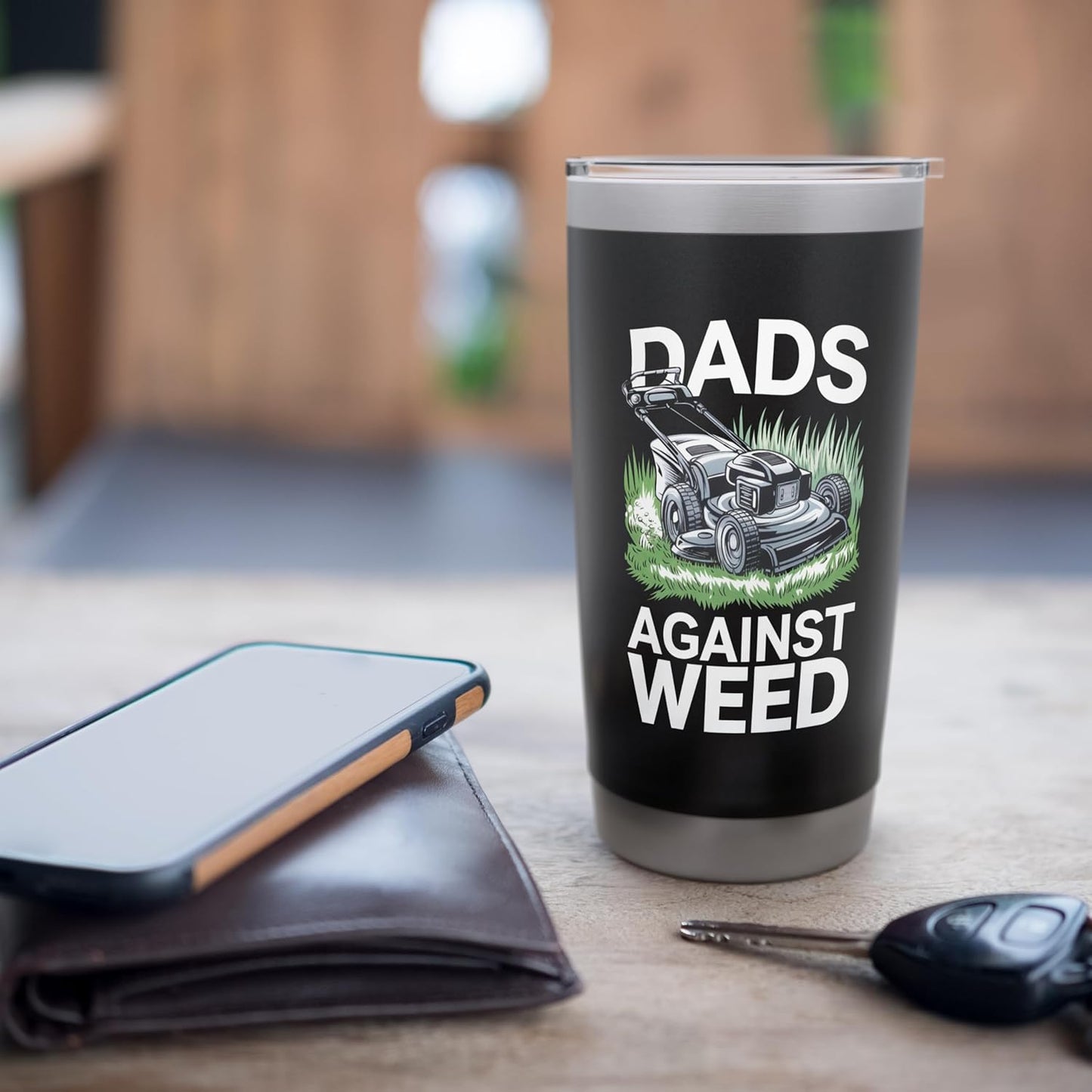 Dads Against Weed Lawn Care Gardener Stainless Steel Insulated Tumbler