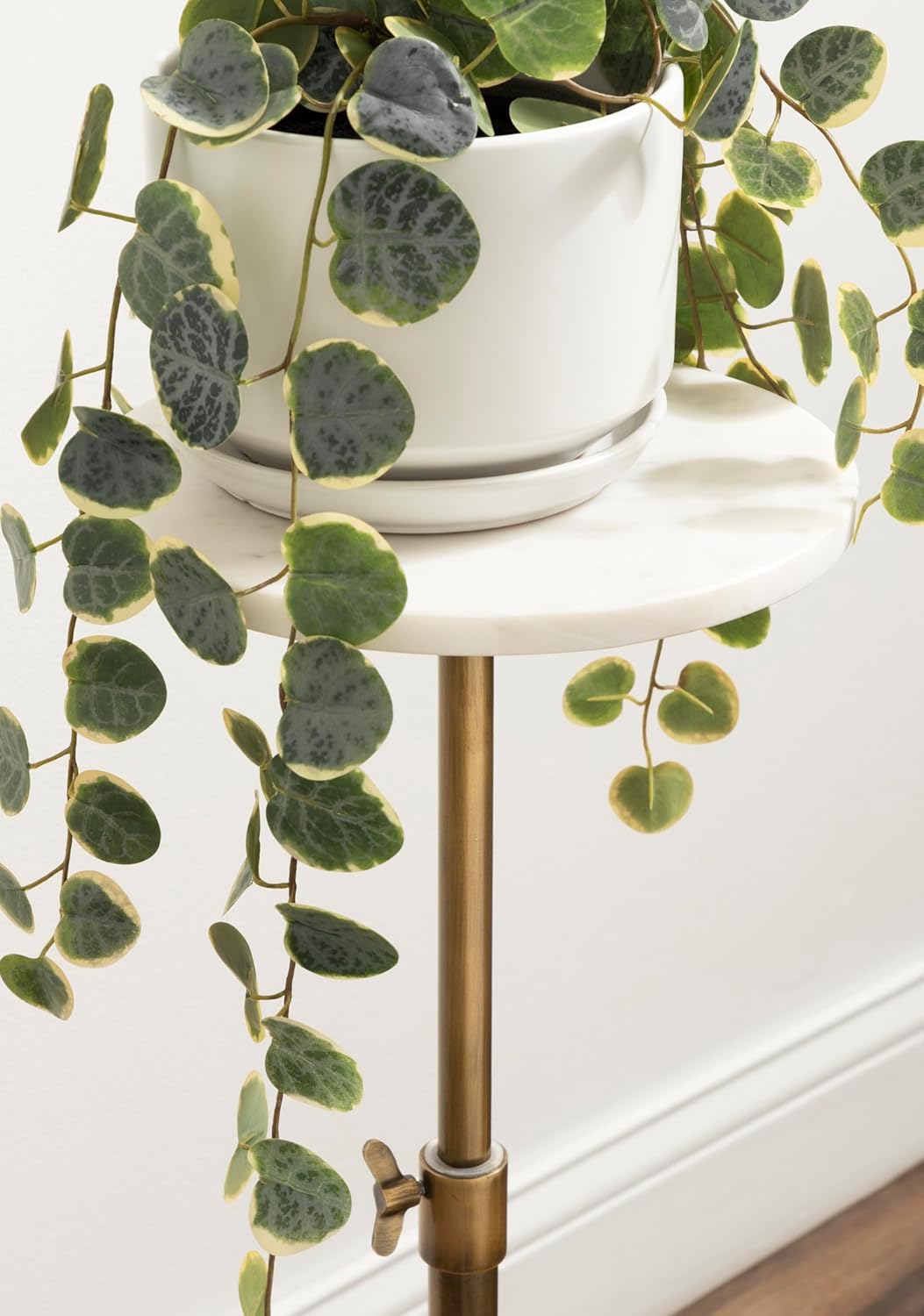 Kate and Laurel Engles Traditional Adjustable-Height Pedestal Drink Ta